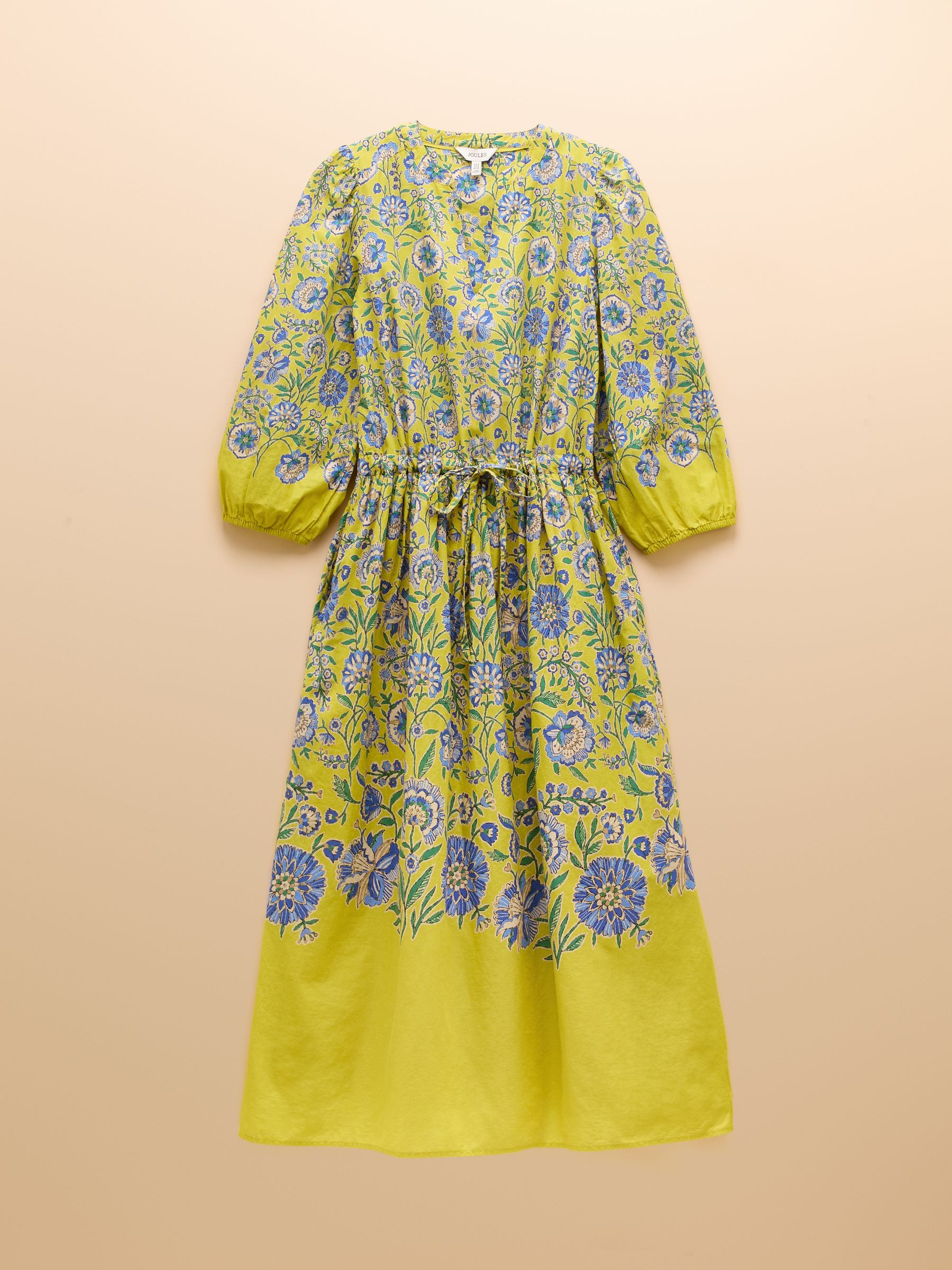 Anais Yellow Cotton Maxi Dress - Image 8 of 8