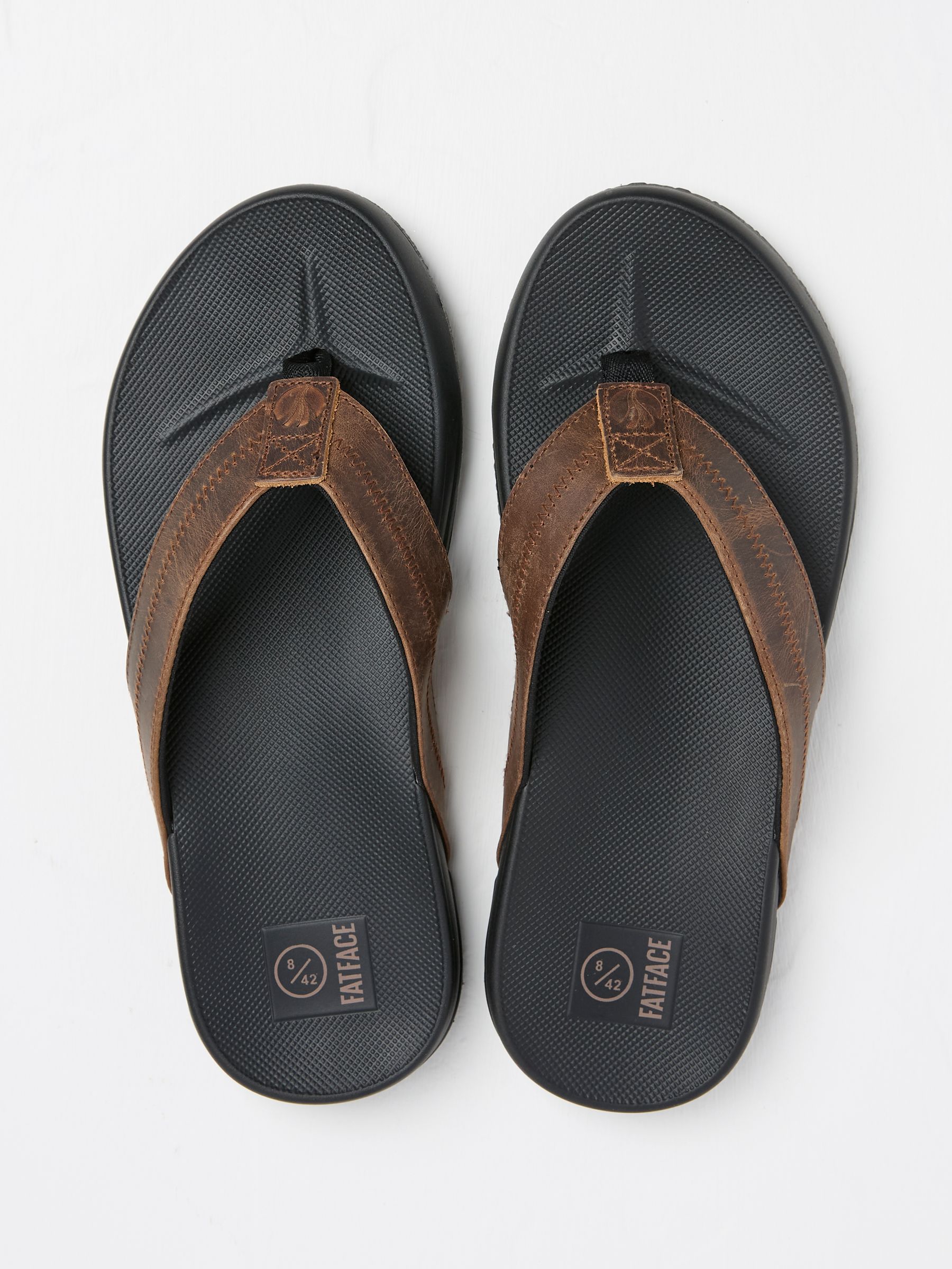 Burke Brown Comfort Flip Flop | FatFace