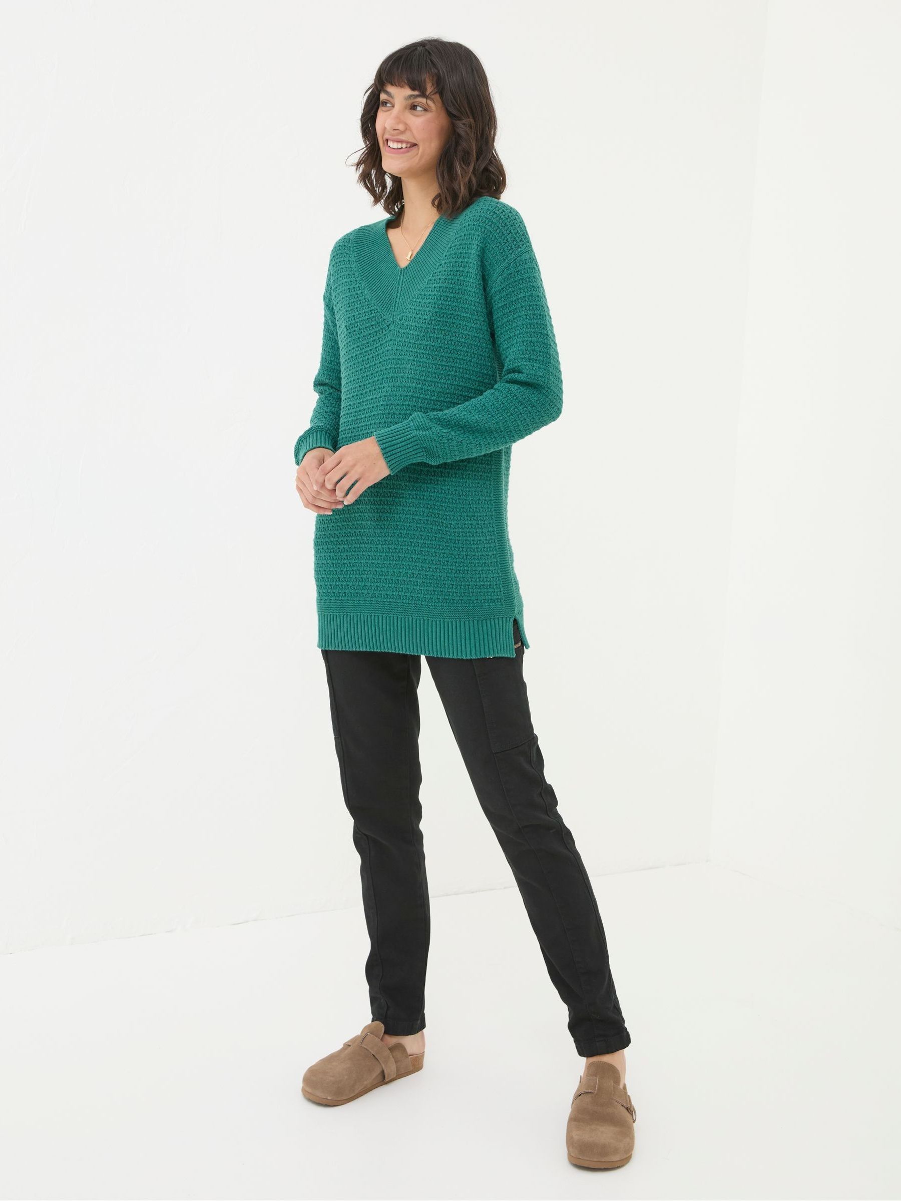 Green Fernlea Tunic 100% Cotton Jumper - Image 1 of 5