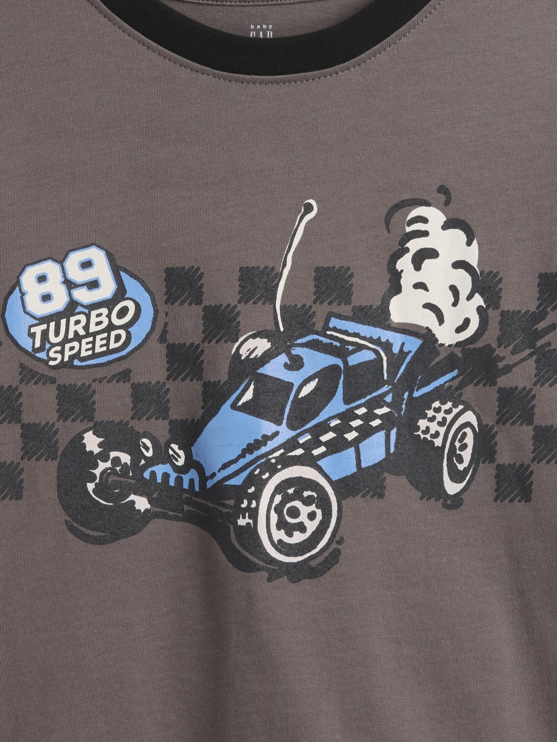 Grey/Black Graphic Long Sleeve T-Shirt - Image 3 of 3