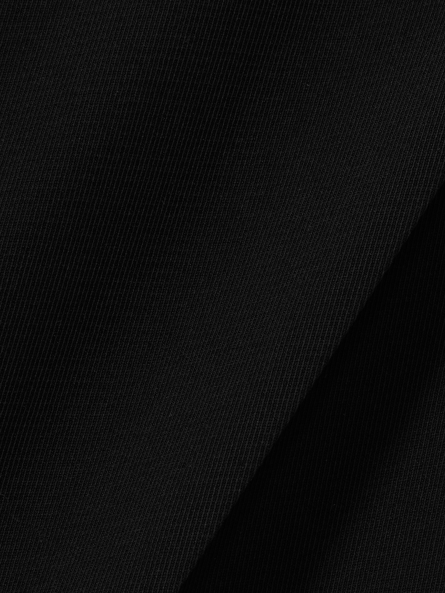 Petite Elasticated-Waist Wide-Leg Twill Trousers in Black - Image 6 of 7