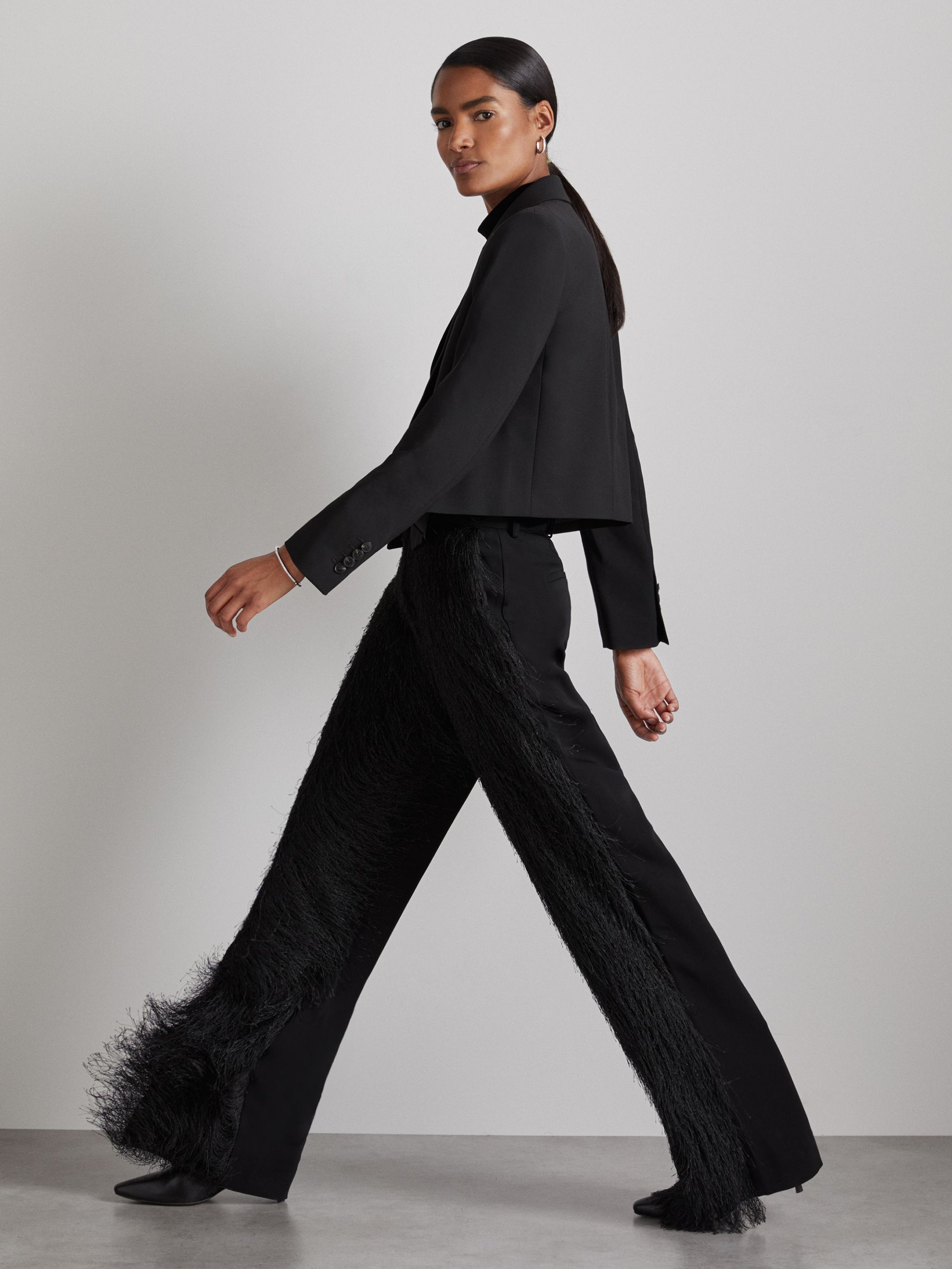 Atelier Cropped Blazer in Black - Image 3 of 6