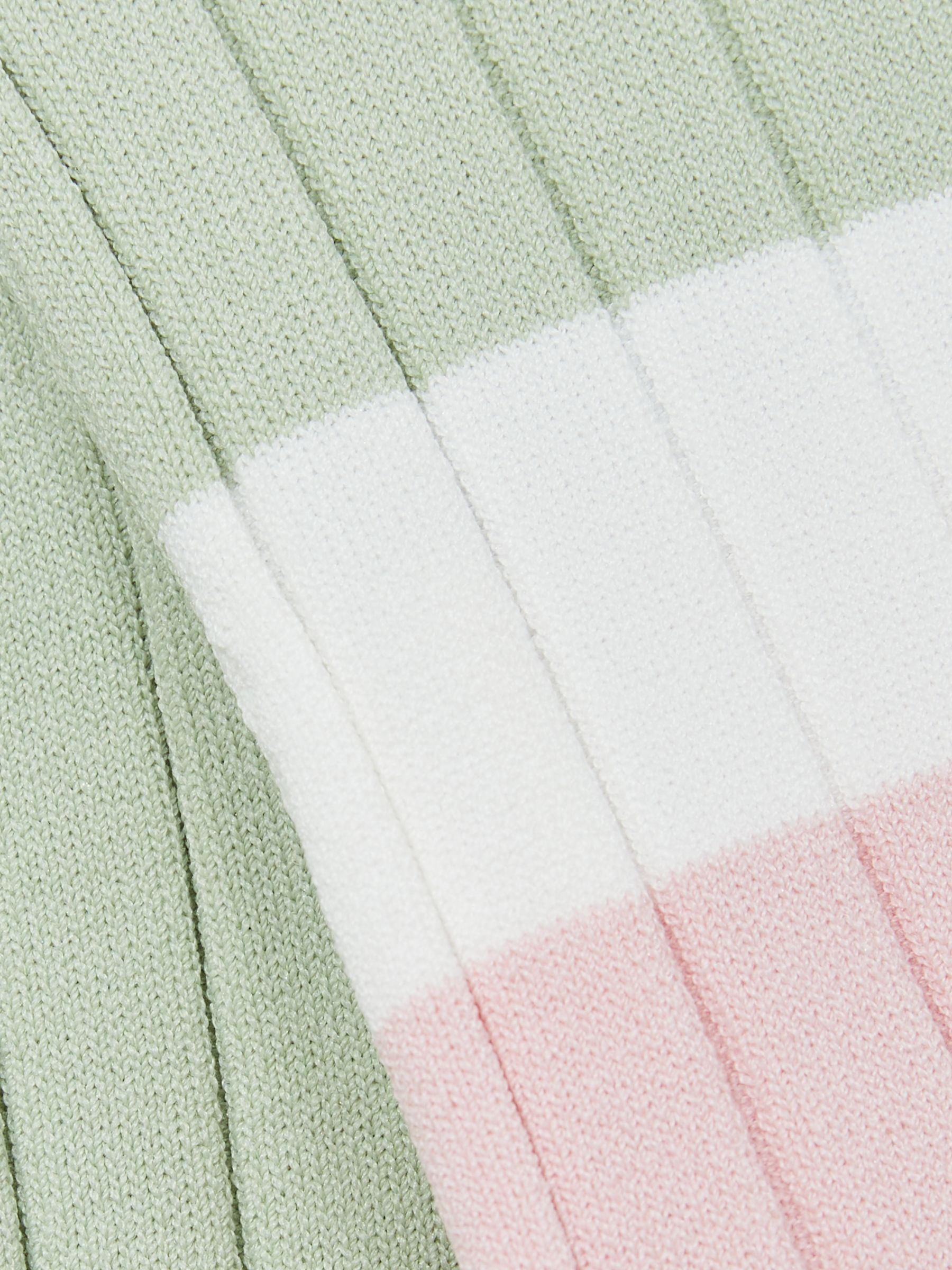 4-9 yrs Colour-Block Rib-Knit Skater Dress in Pink - Image 4 of 4