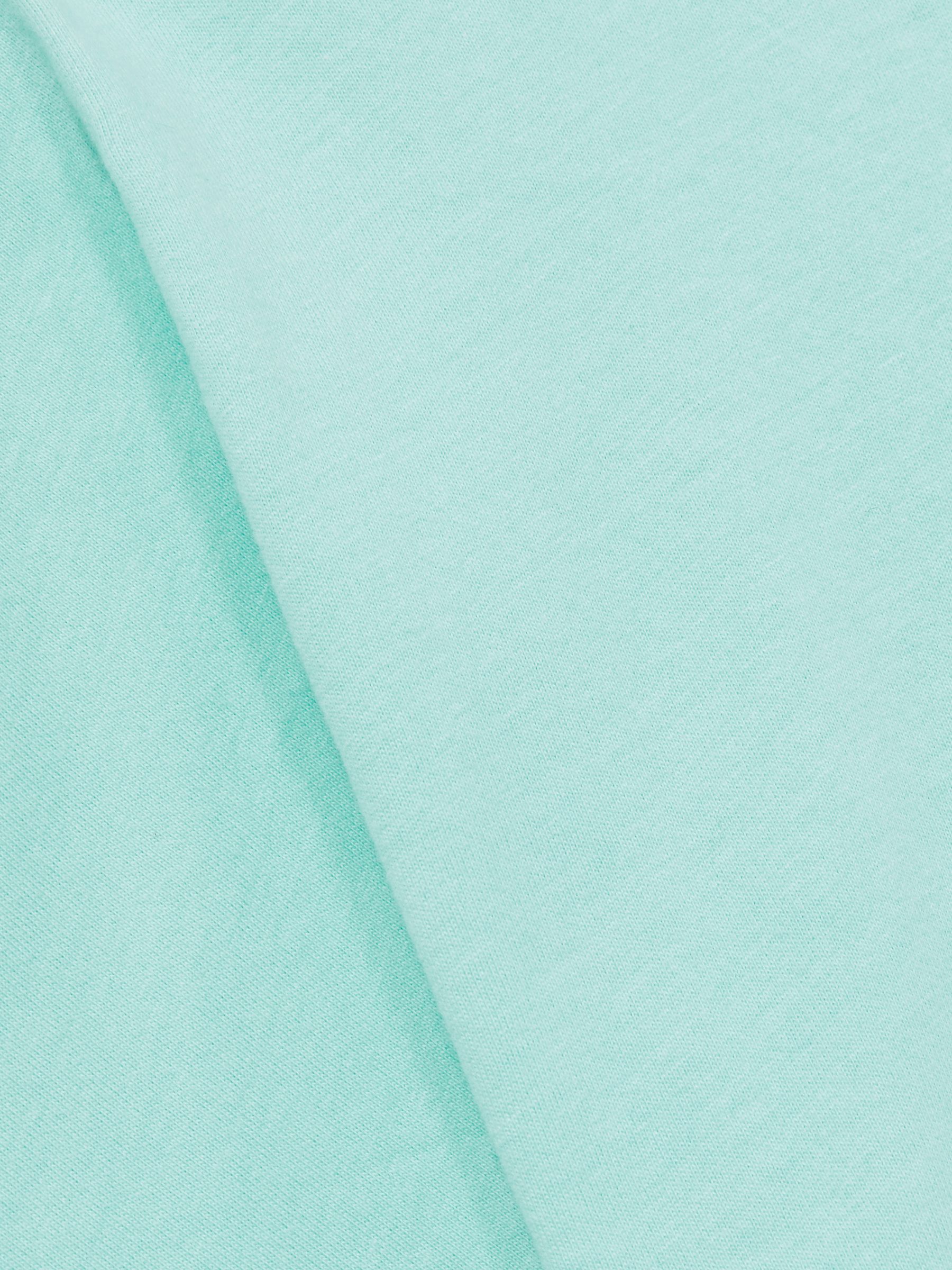 4-9 yrs Cotton Oversized Short-Sleeve T-Shirt in Aqua - Image 4 of 4