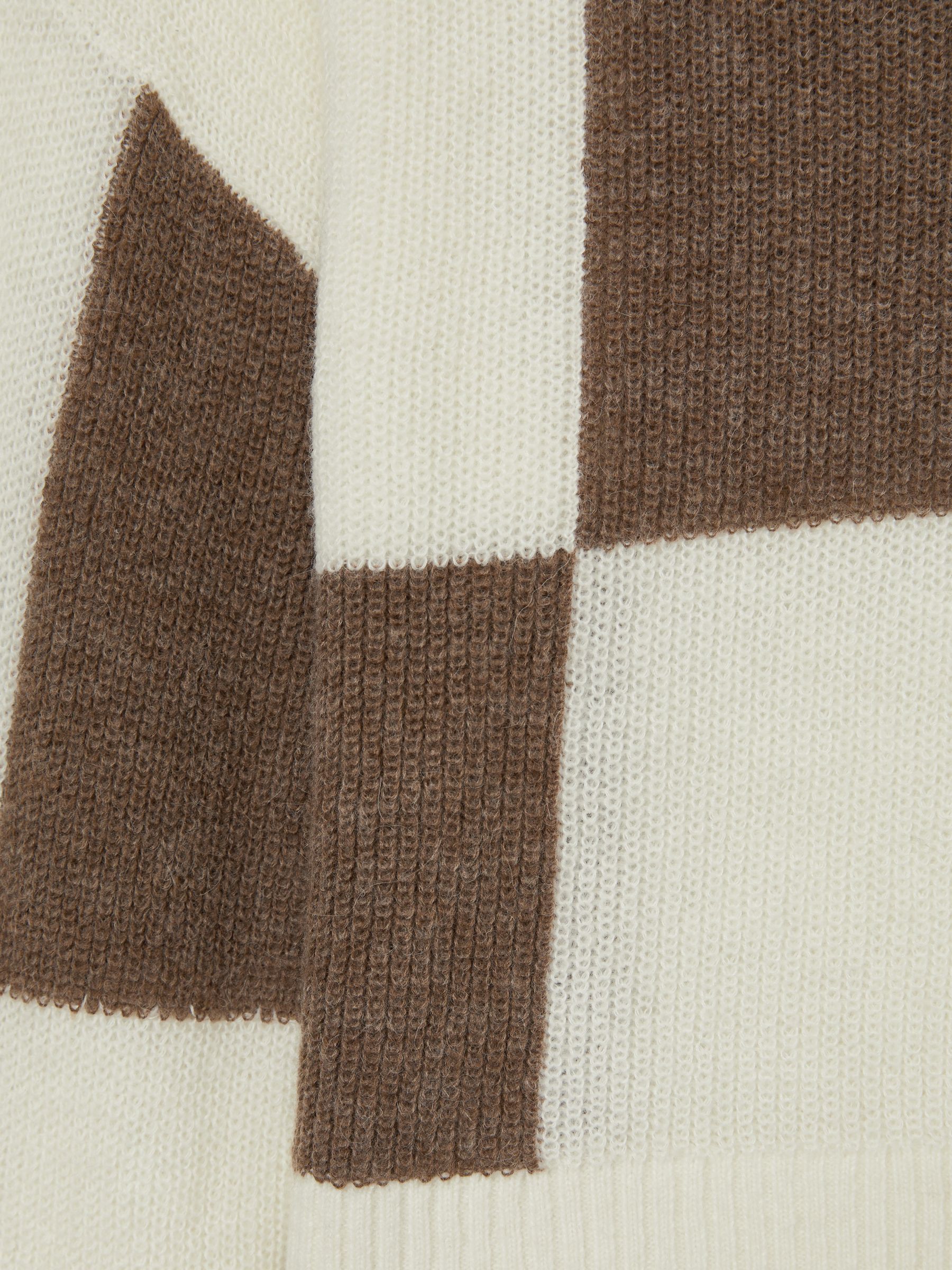 13-14 yrs Colourblock-Intarsia Jumper with Wool and Alpaca in Brown - Image 4 of 4
