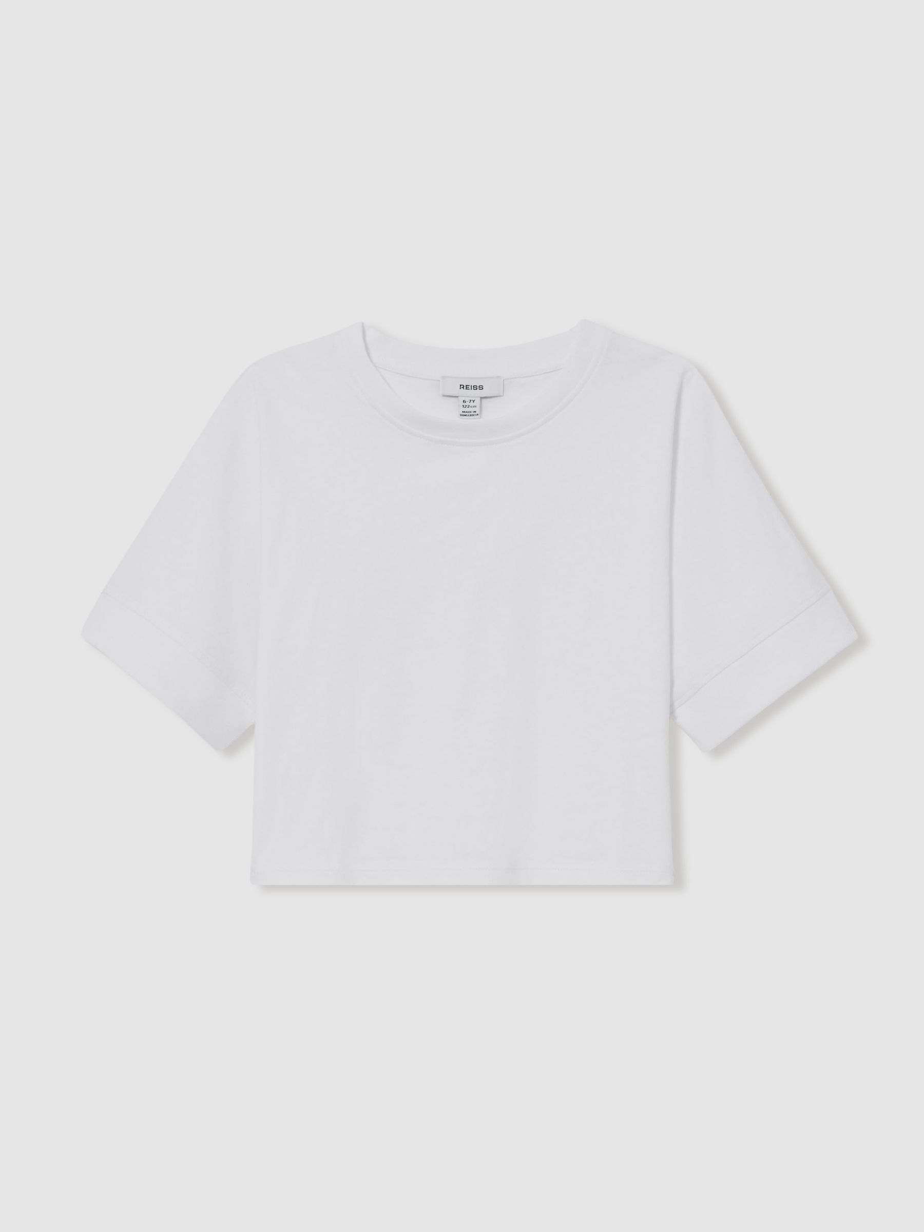 9-13 yrs Cotton Oversized Short-Sleeve T-Shirt in Ivory - Image 2 of 4