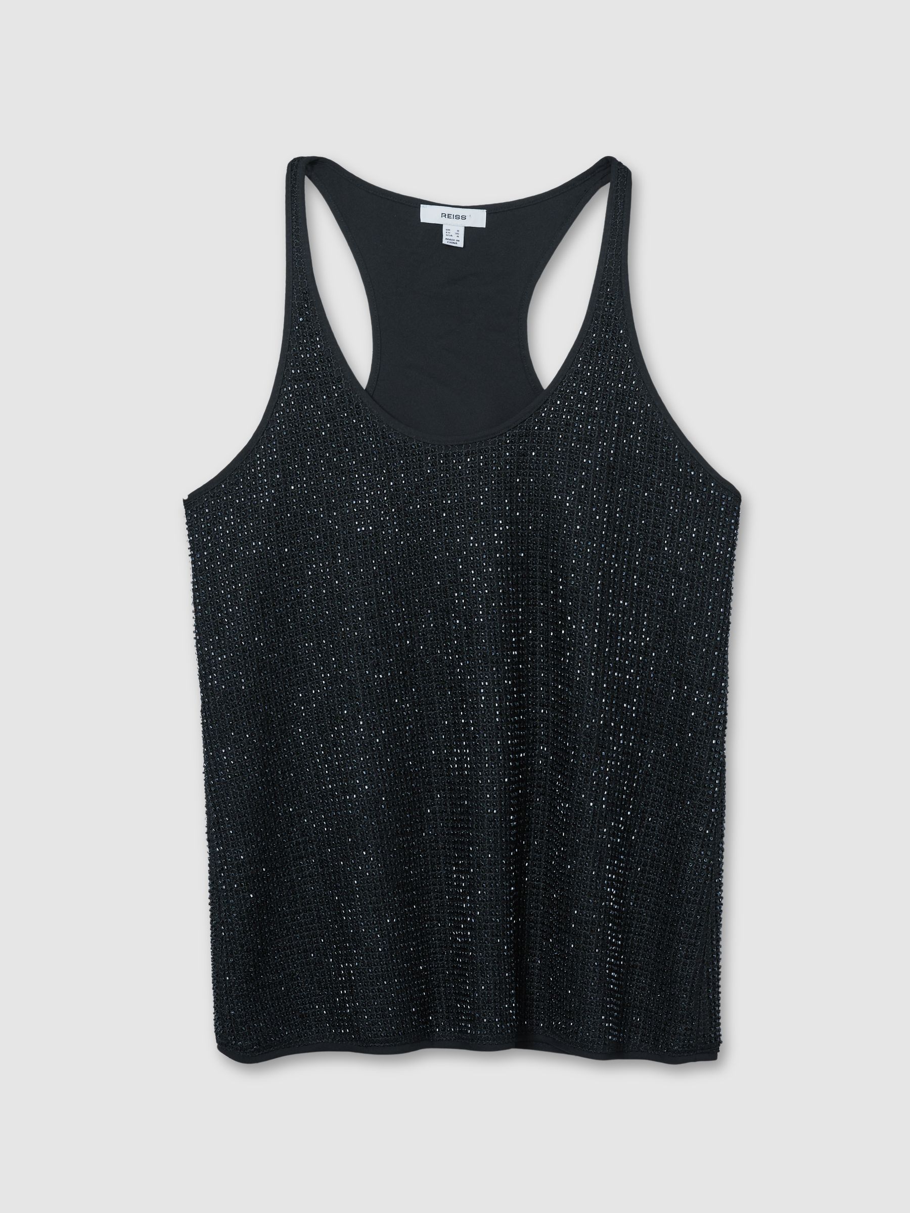 Beaded Cami Top in Dark Blue - Image 2 of 7