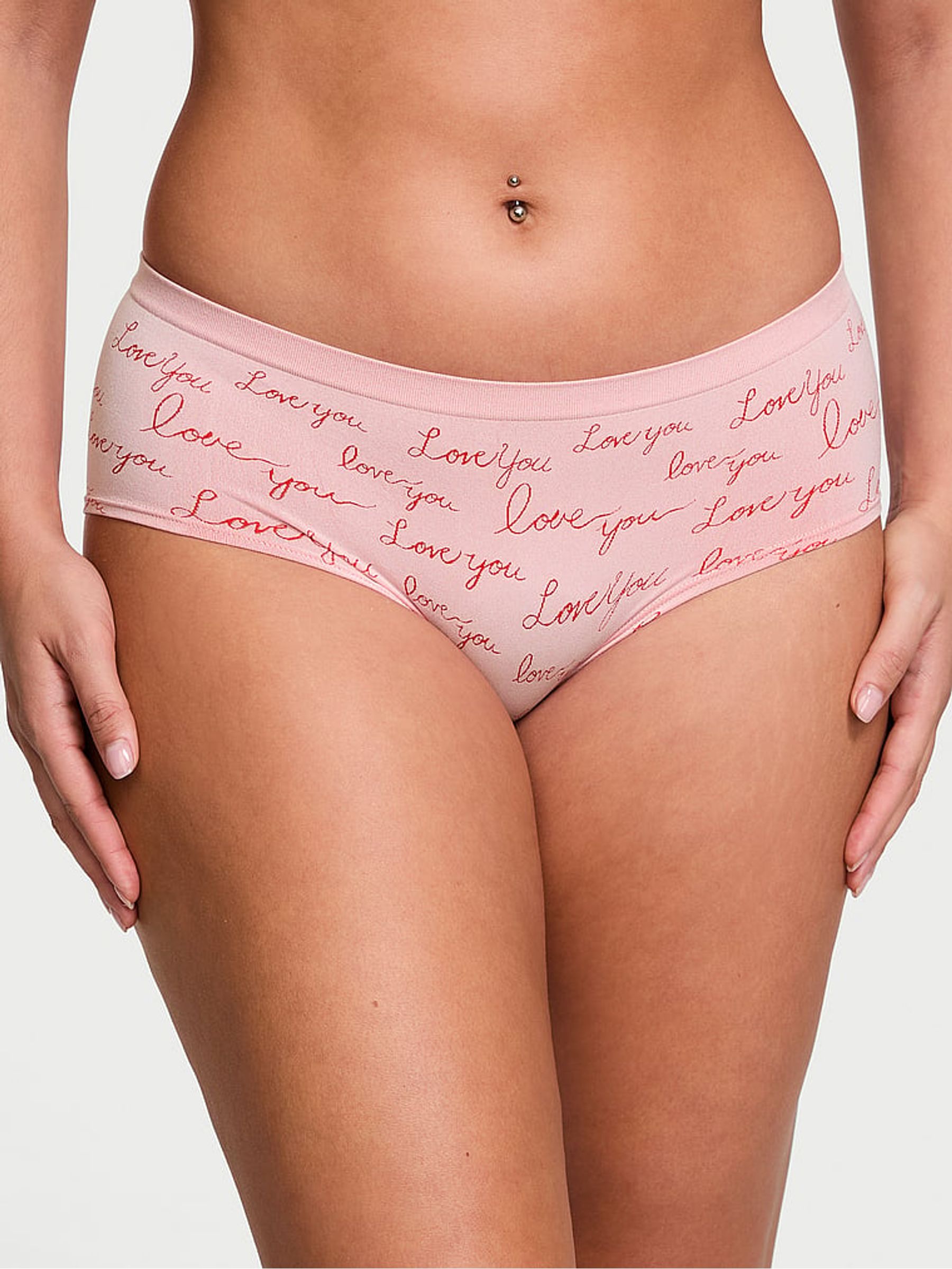 Love Print Pink Hipster Knickers - Image 1 of 3