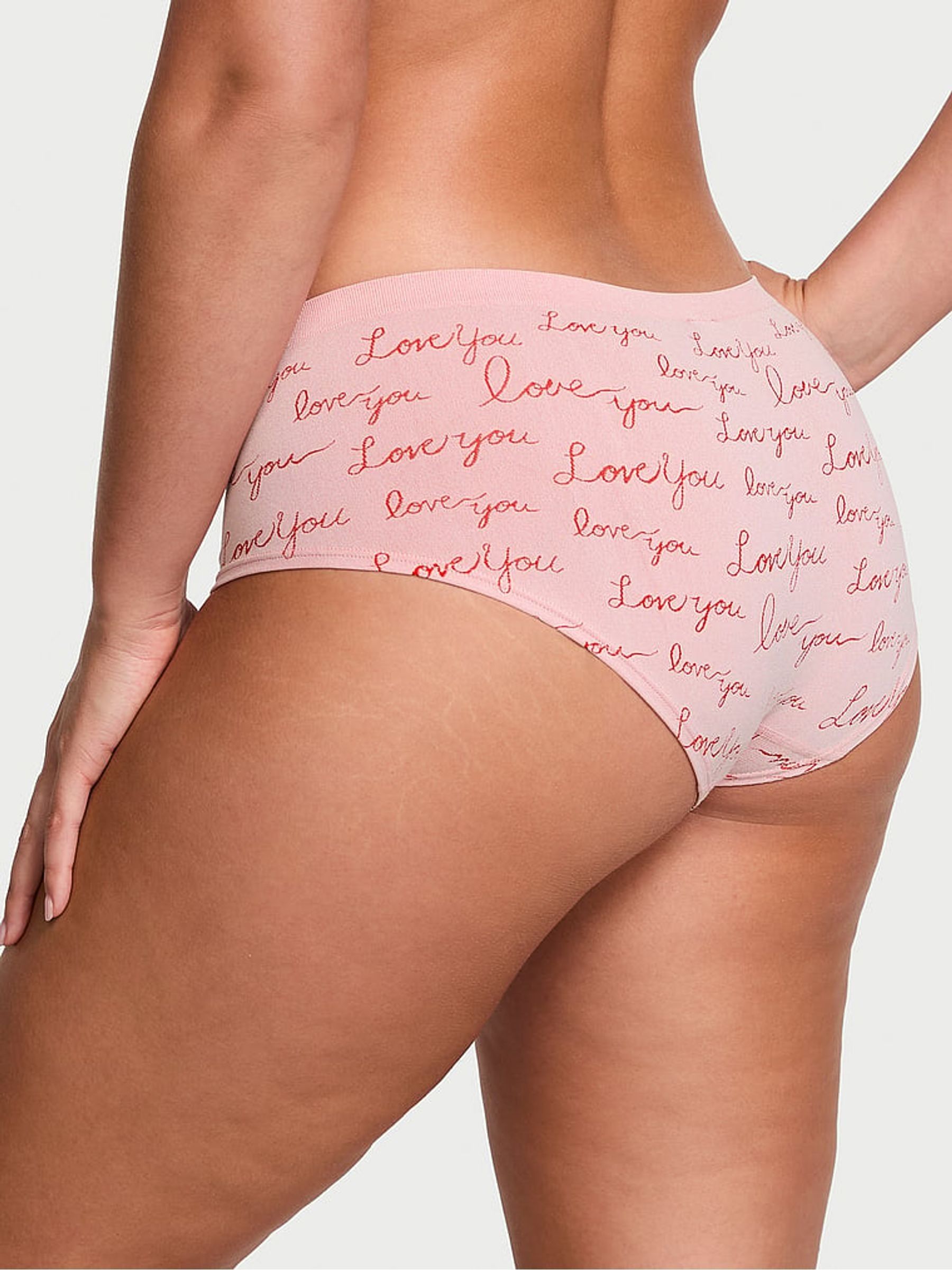 Love Print Pink Hipster Knickers - Image 2 of 3