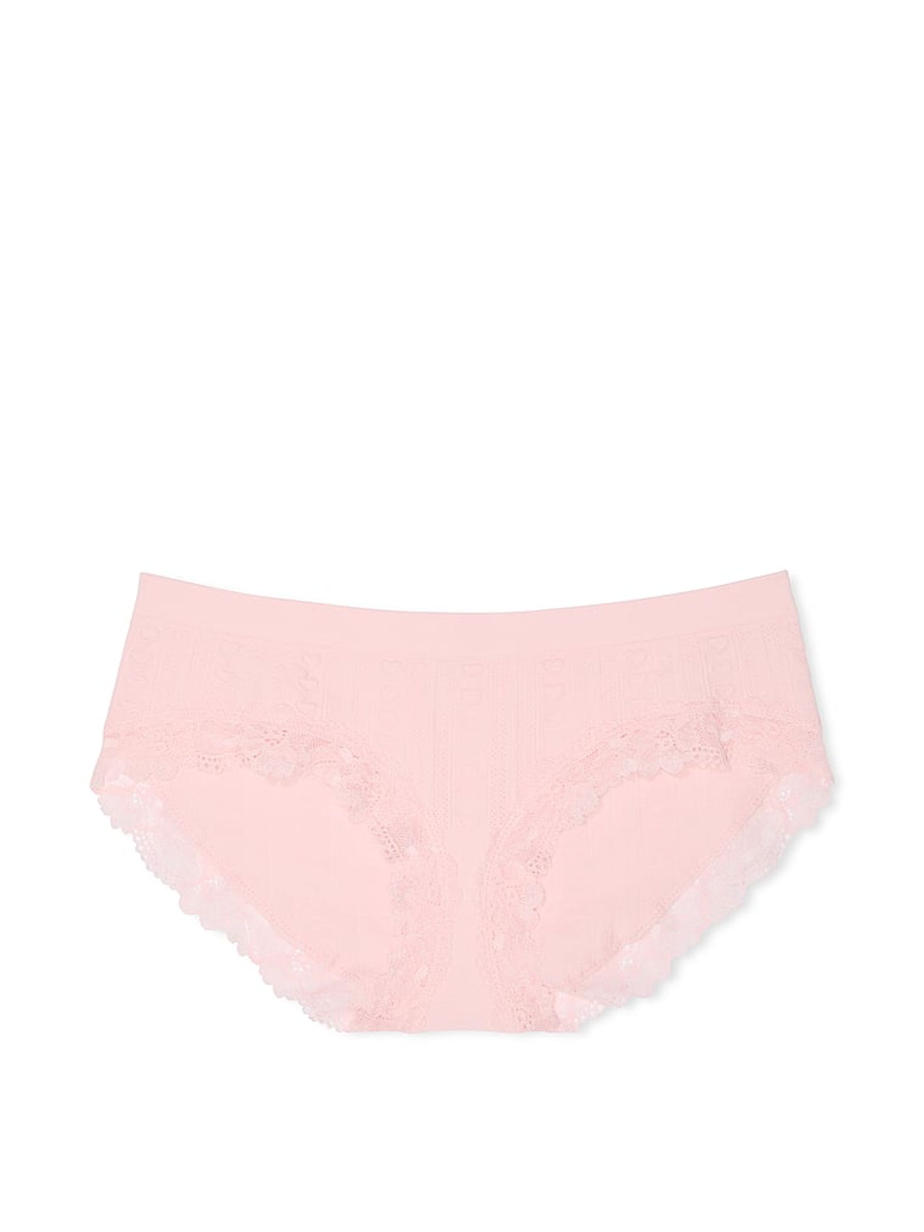 Pretty Blossom Pink Hipster Heart Pointelle Knickers - Image 3 of 3