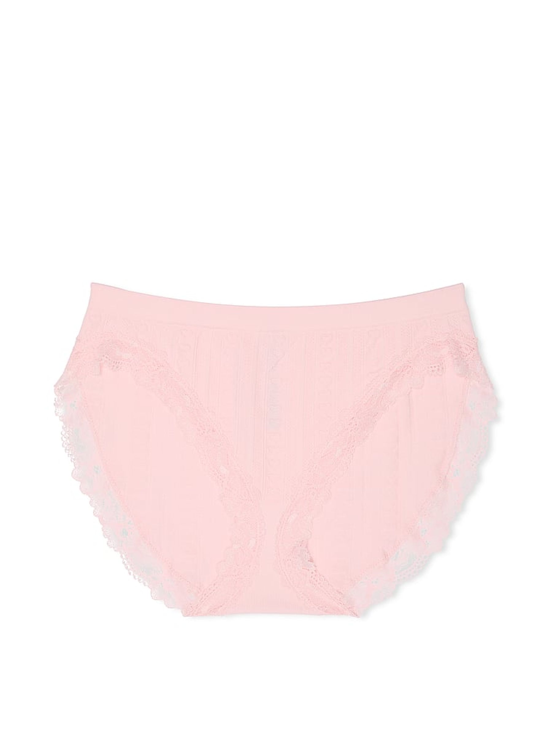 Pretty Blossom Pink Brief Heart Pointelle Knickers - Image 3 of 3