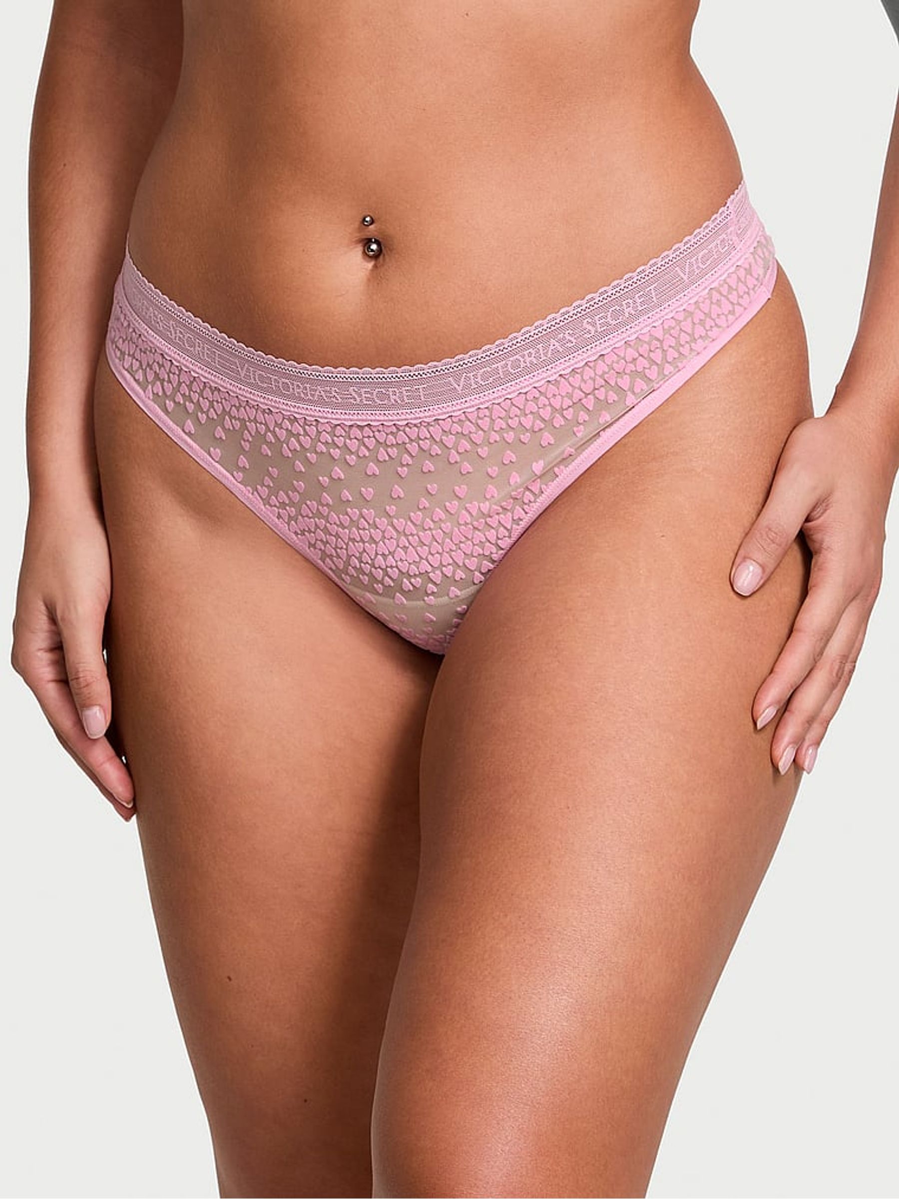 Cupid Pink Heart Logo Knickers - Image 1 of 3