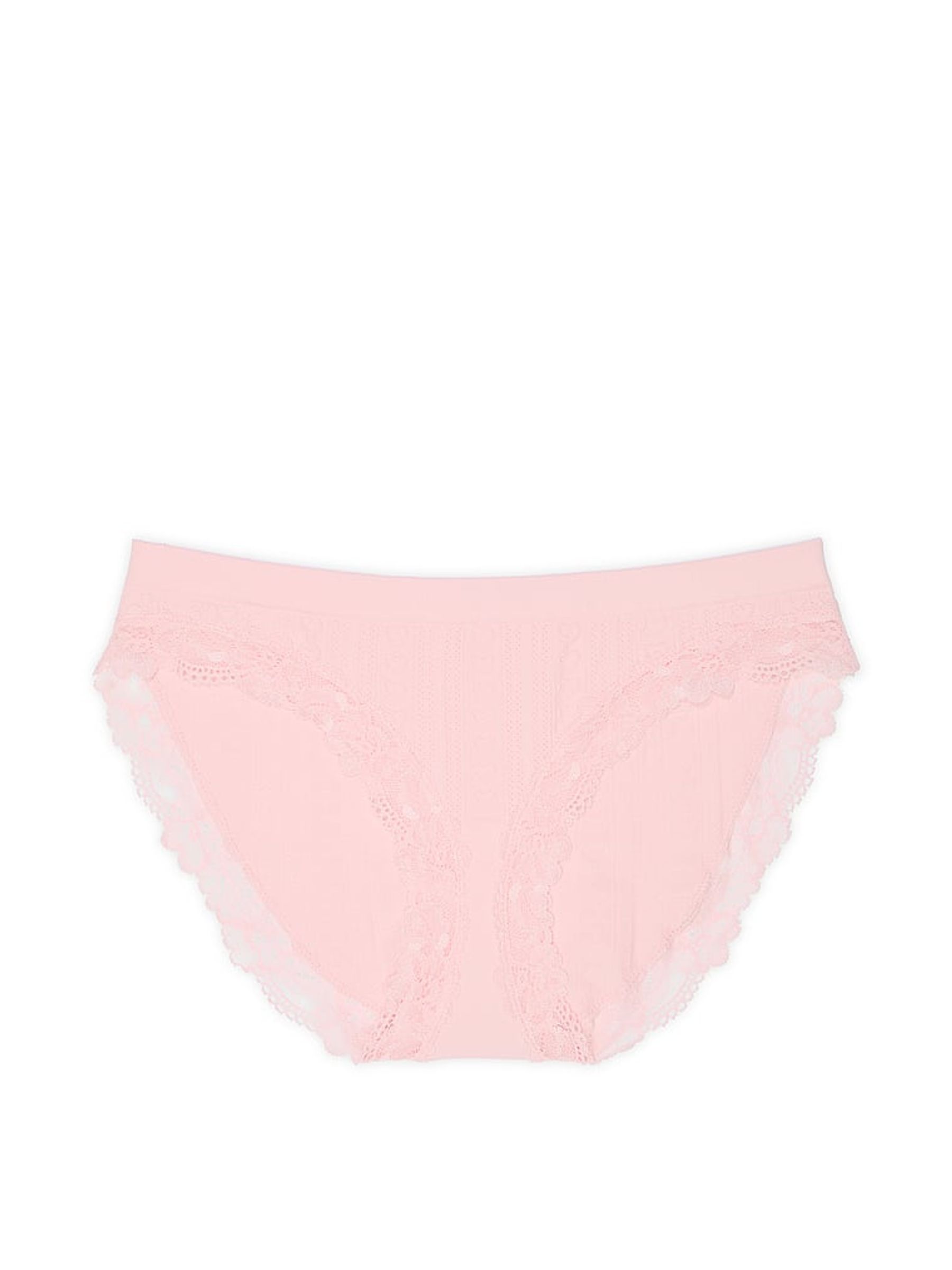 Pretty Blossom Pink Bikini Heart Pointelle Knickers - Image 3 of 3