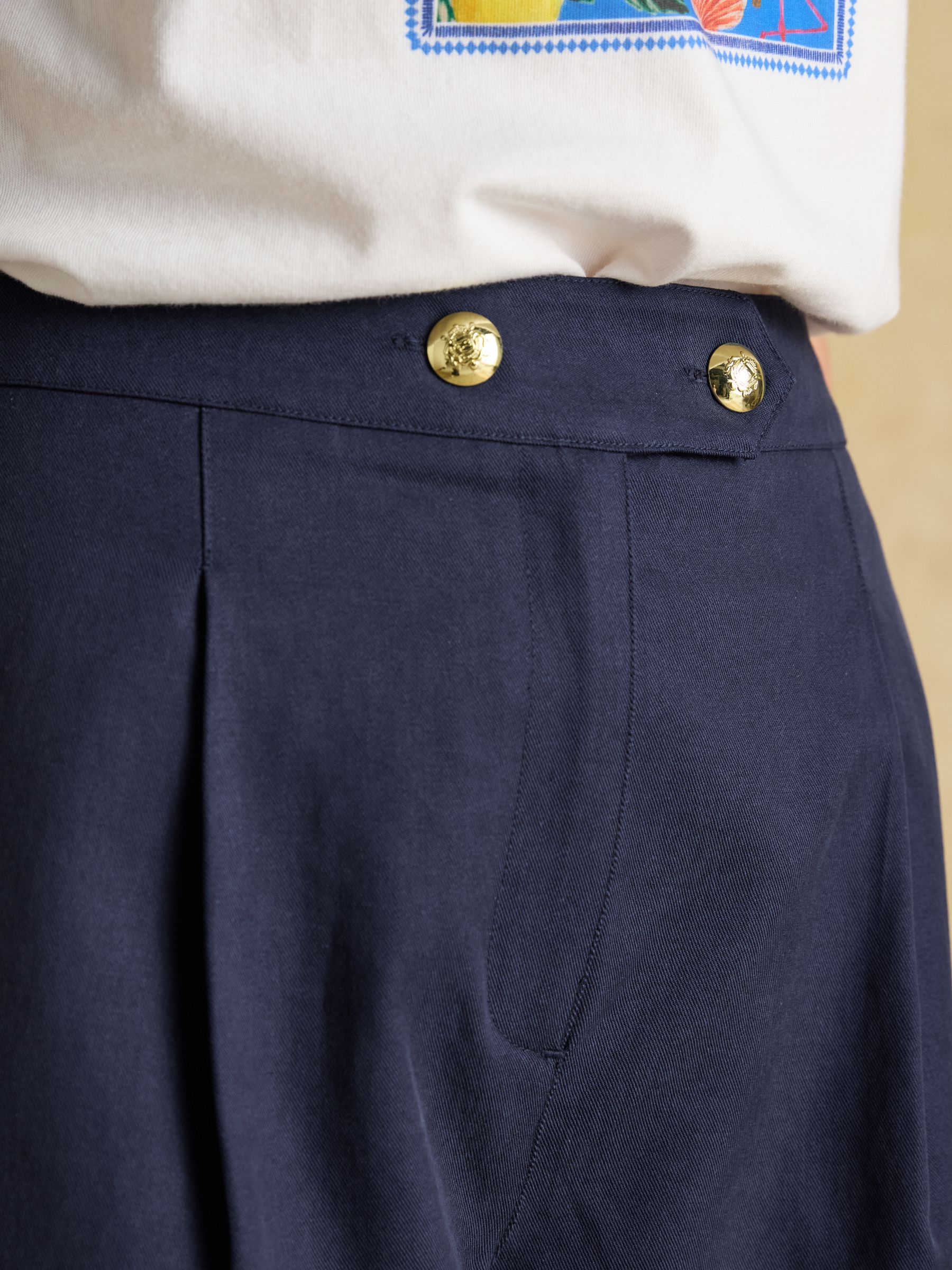 Bay Navy Tailored Long Shorts - Image 6 of 10