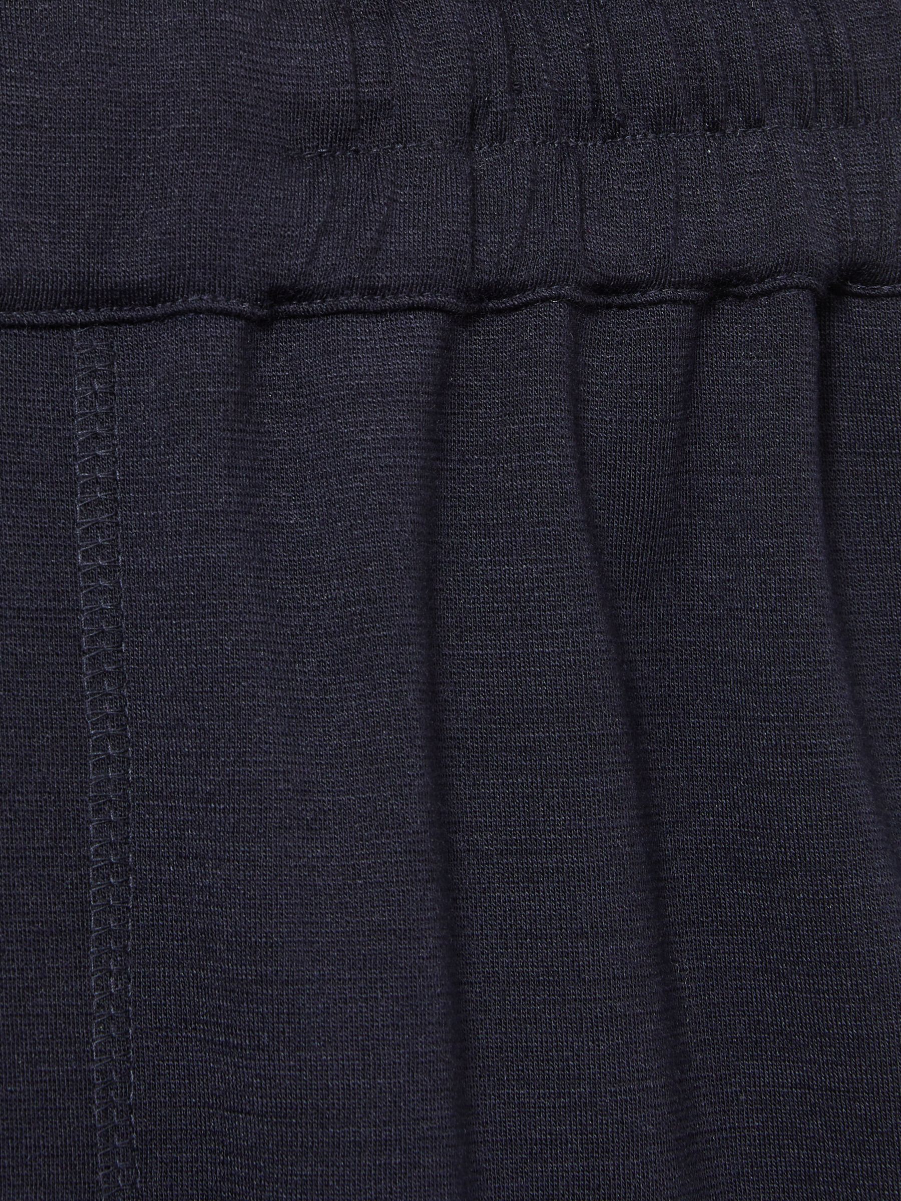 Wool-Blend Ruched Jersey Midi Skirt in Navy - Image 6 of 6