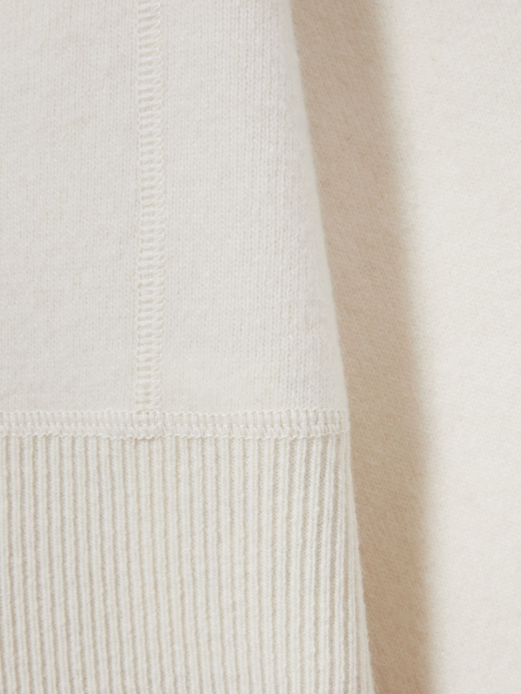 Wool-Blend Balloon-Sleeve Cropped Jumper in Cream - Image 7 of 7