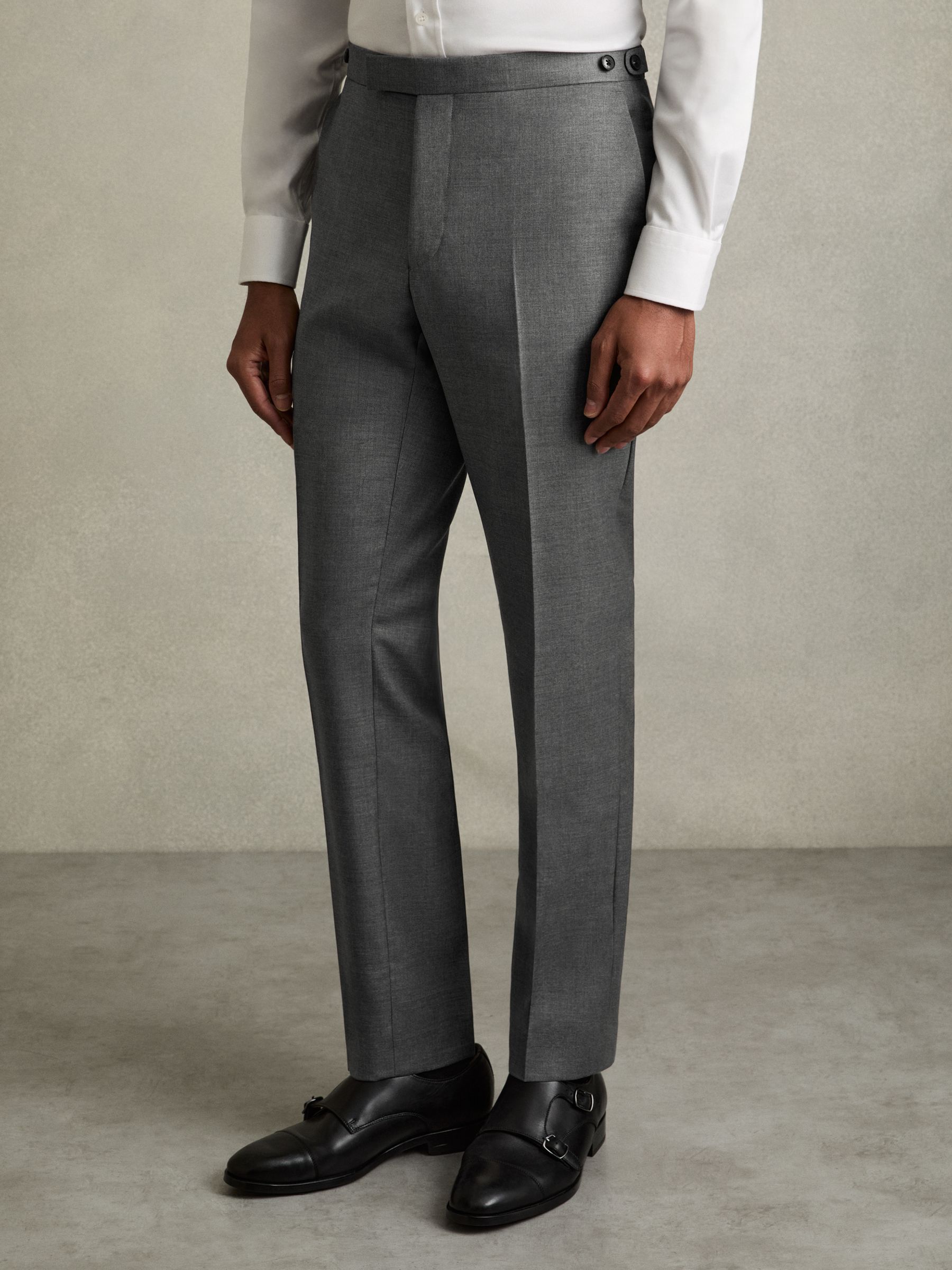 Slim-Fit Wool Suit Trousers in Grey - image 3