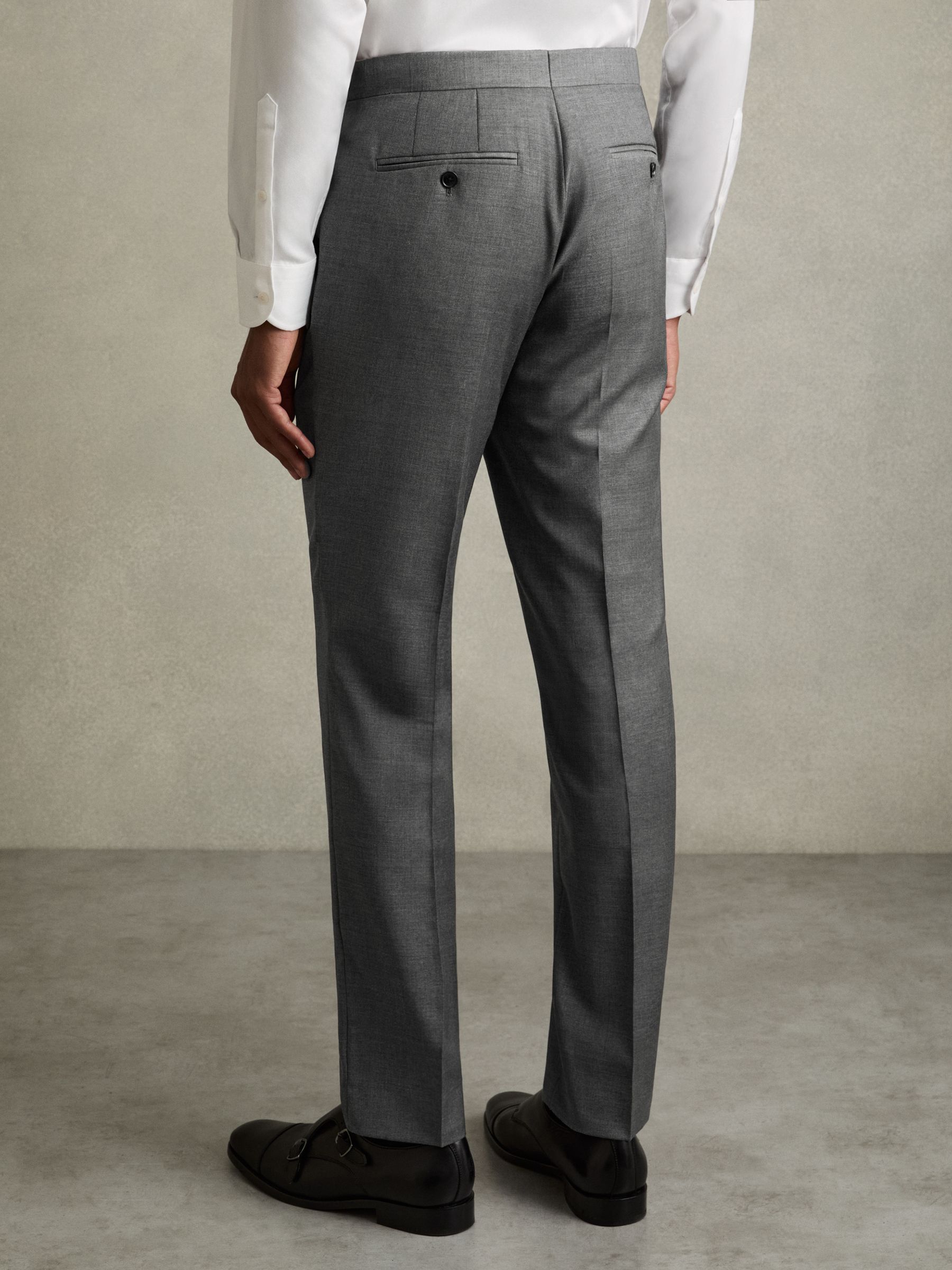 Slim-Fit Wool Suit Trousers in Grey - Image 6 of 7