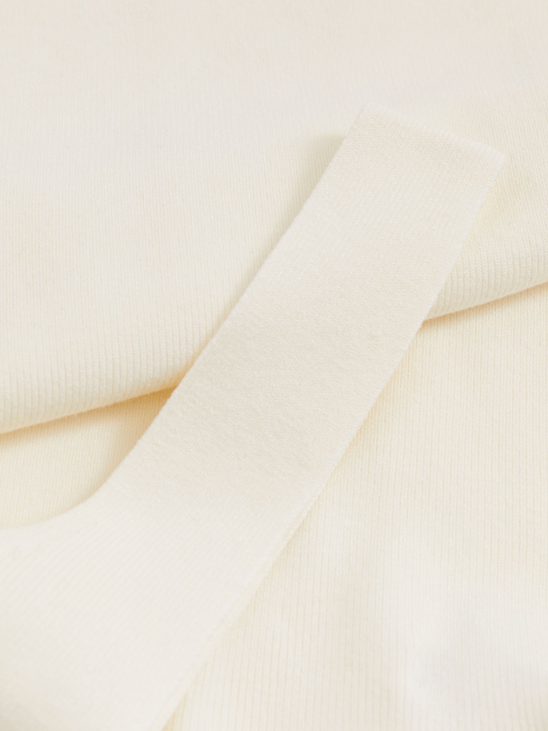 Knitted Square Neck Vest in Ivory - Image 7 of 7