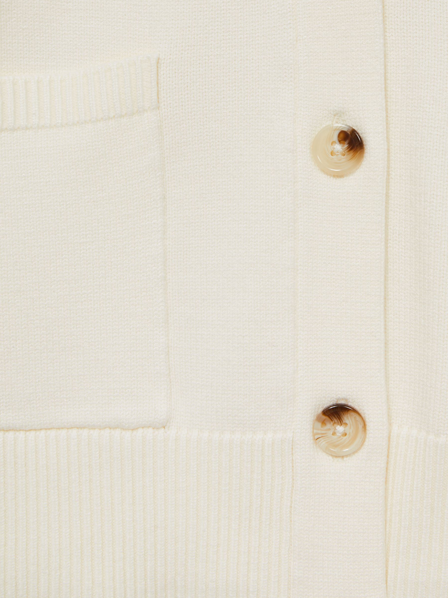 Chunky Knitted Cardigan in Ivory - Image 6 of 6