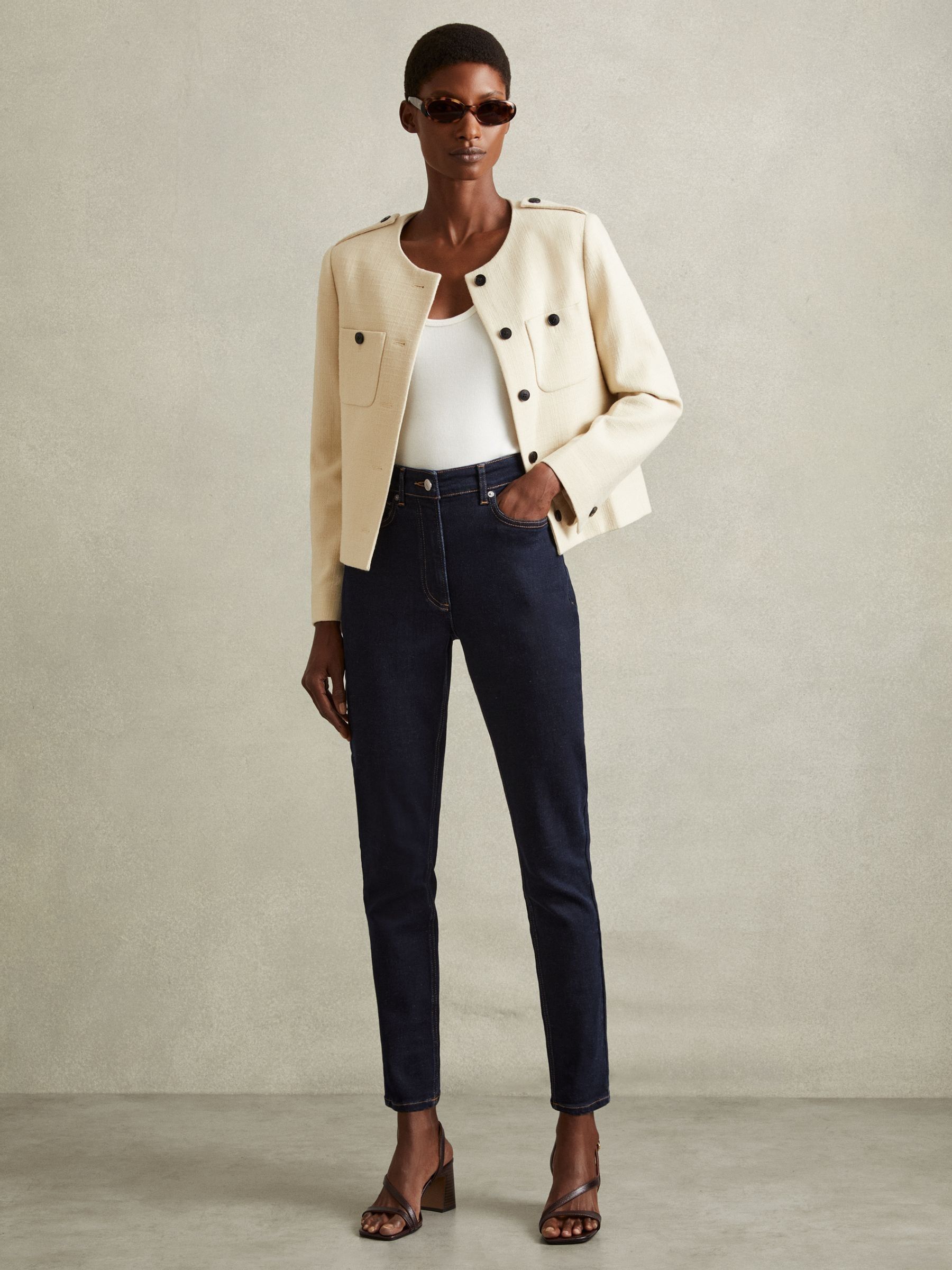 Skinny Jeans in Dark Blue - Image 1 of 7