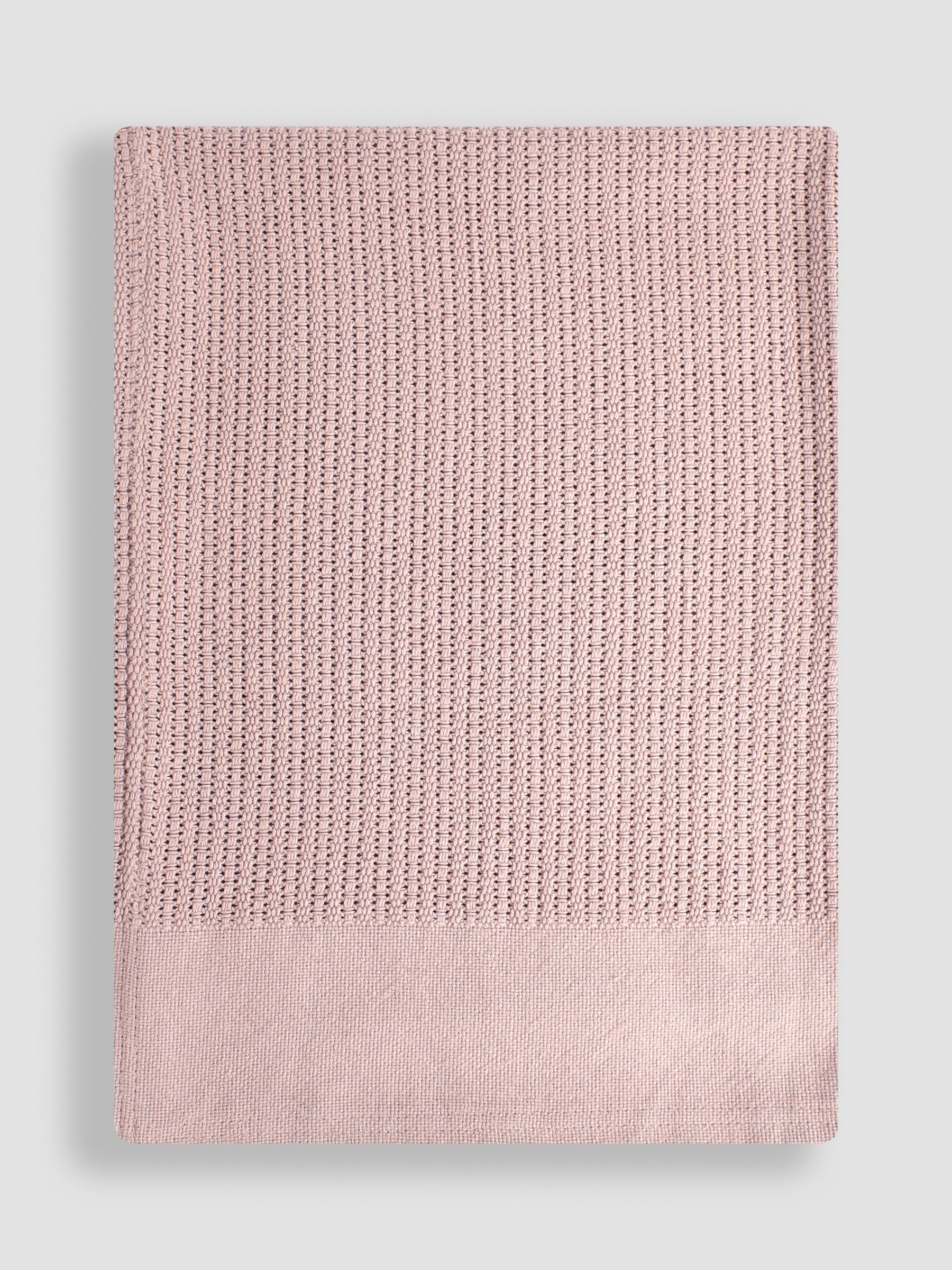 Pink Woven Cellular Blanket - Image 2 of 2