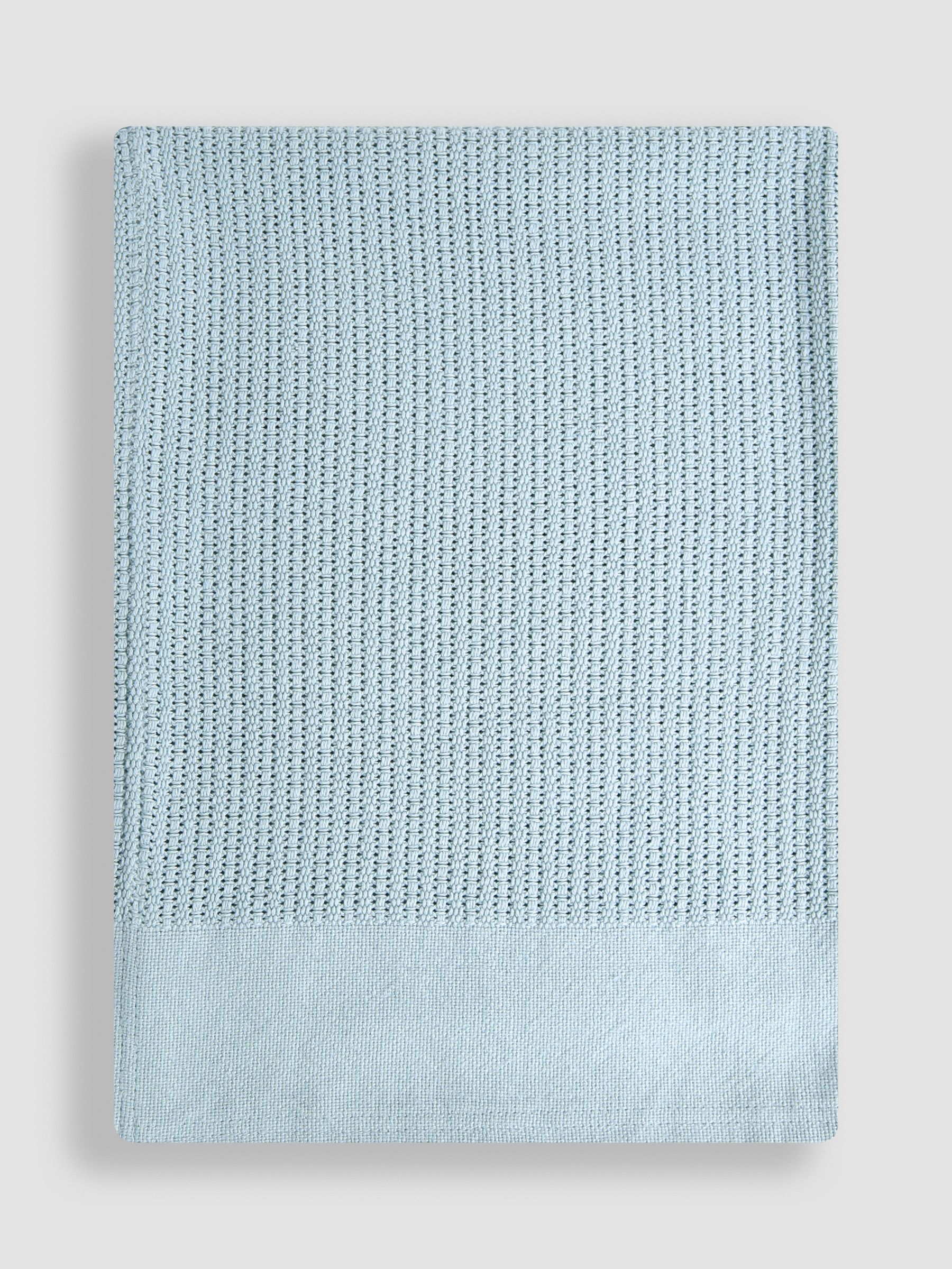 Blue Woven Cellular Blanket - Image 2 of 2