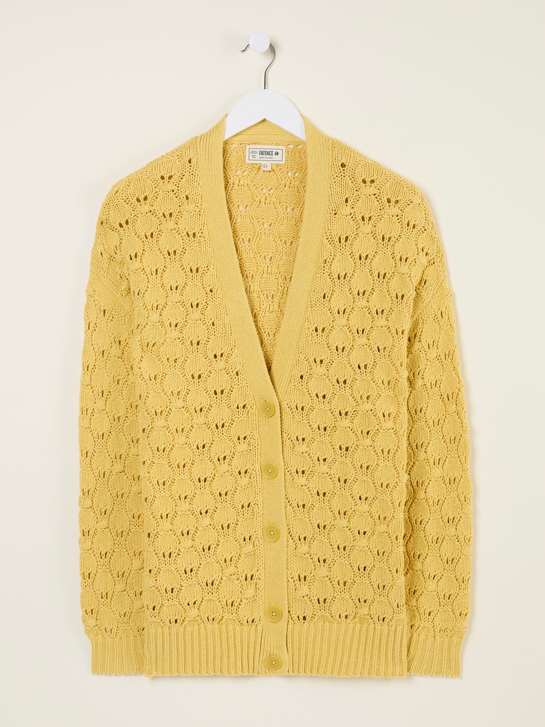 Yellow Beeble V-Neck Knitted Cardigan - Image 6 of 6