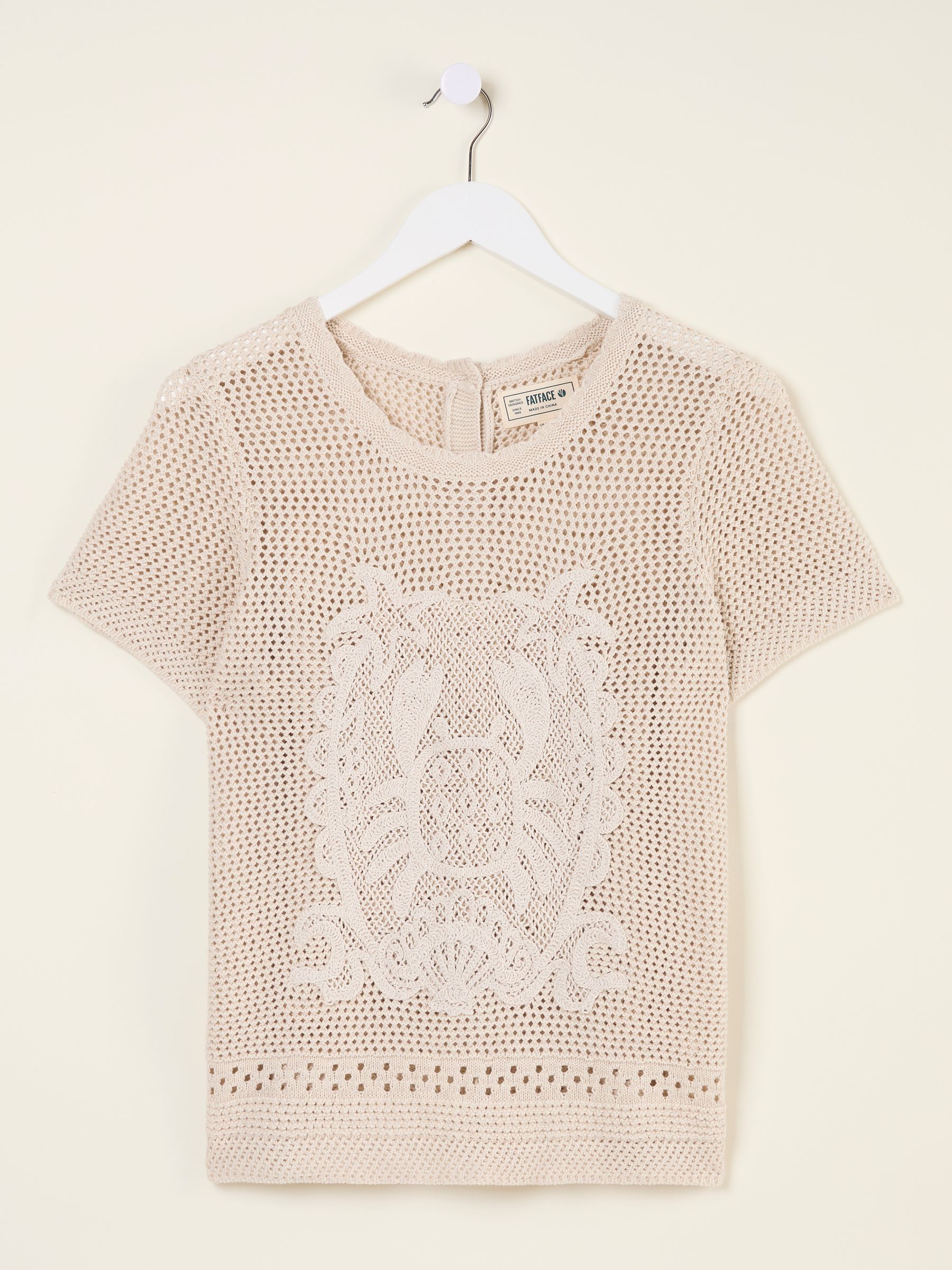 Natural Crab Pattern Knitted T Shirt - Image 7 of 8