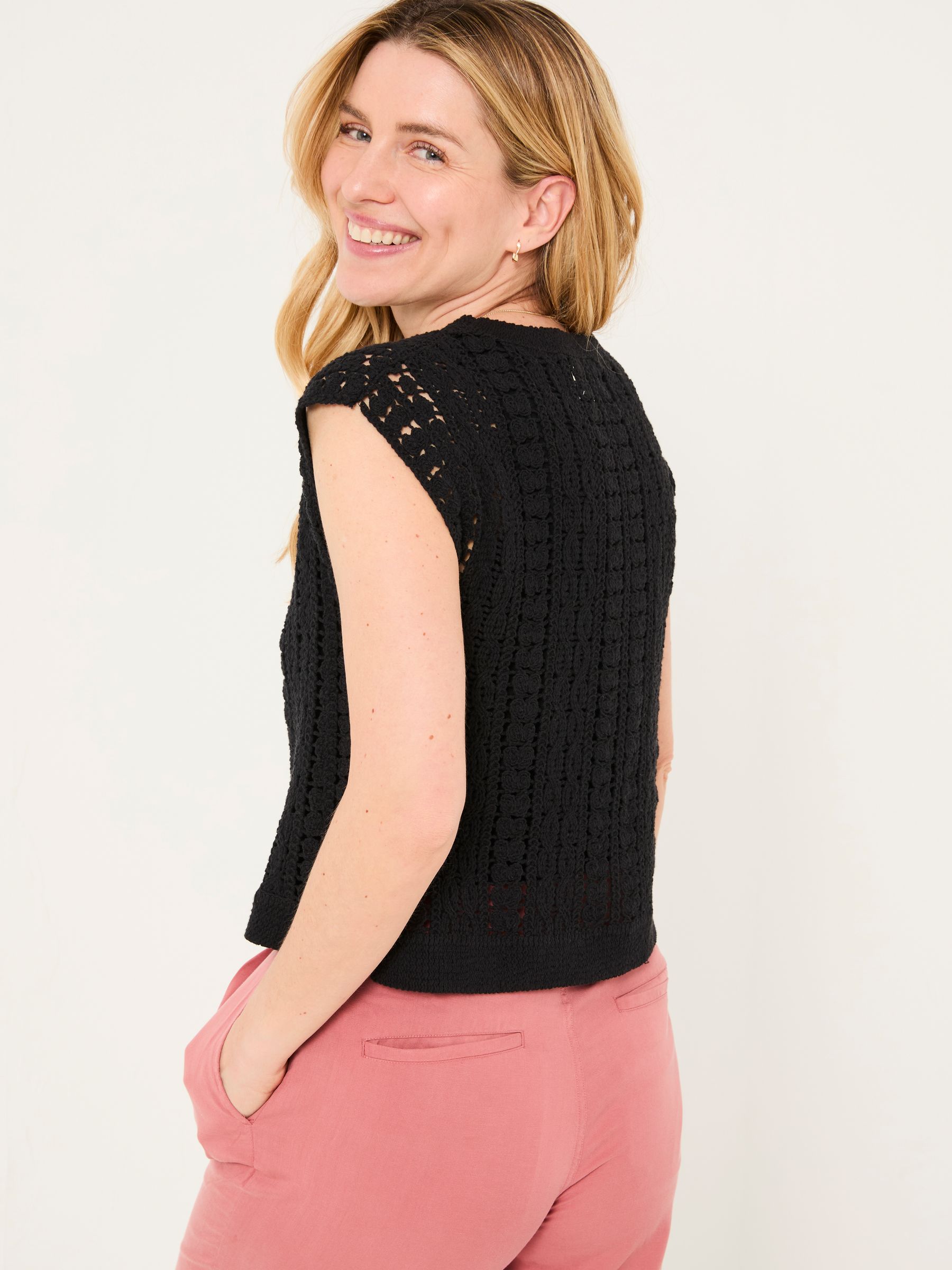 Florence Black Knitted Tank - Image 2 of 5