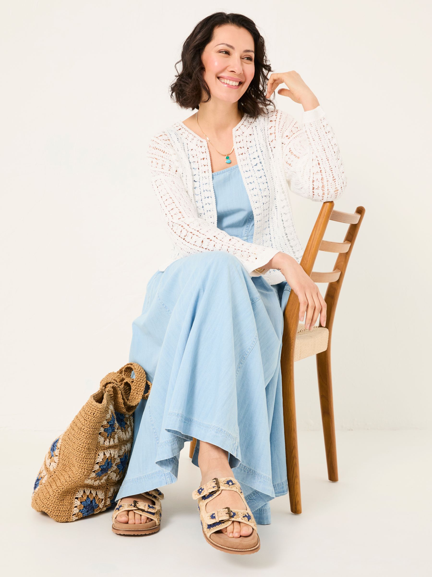 Florence White Knitted Cardigan - Image 4 of 6
