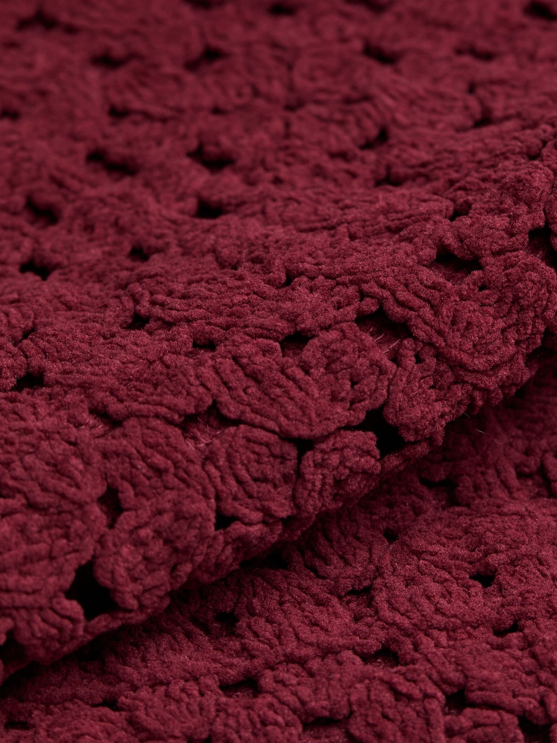 Finch Burgundy Red Knitted Crochet Tank - Image 6 of 6