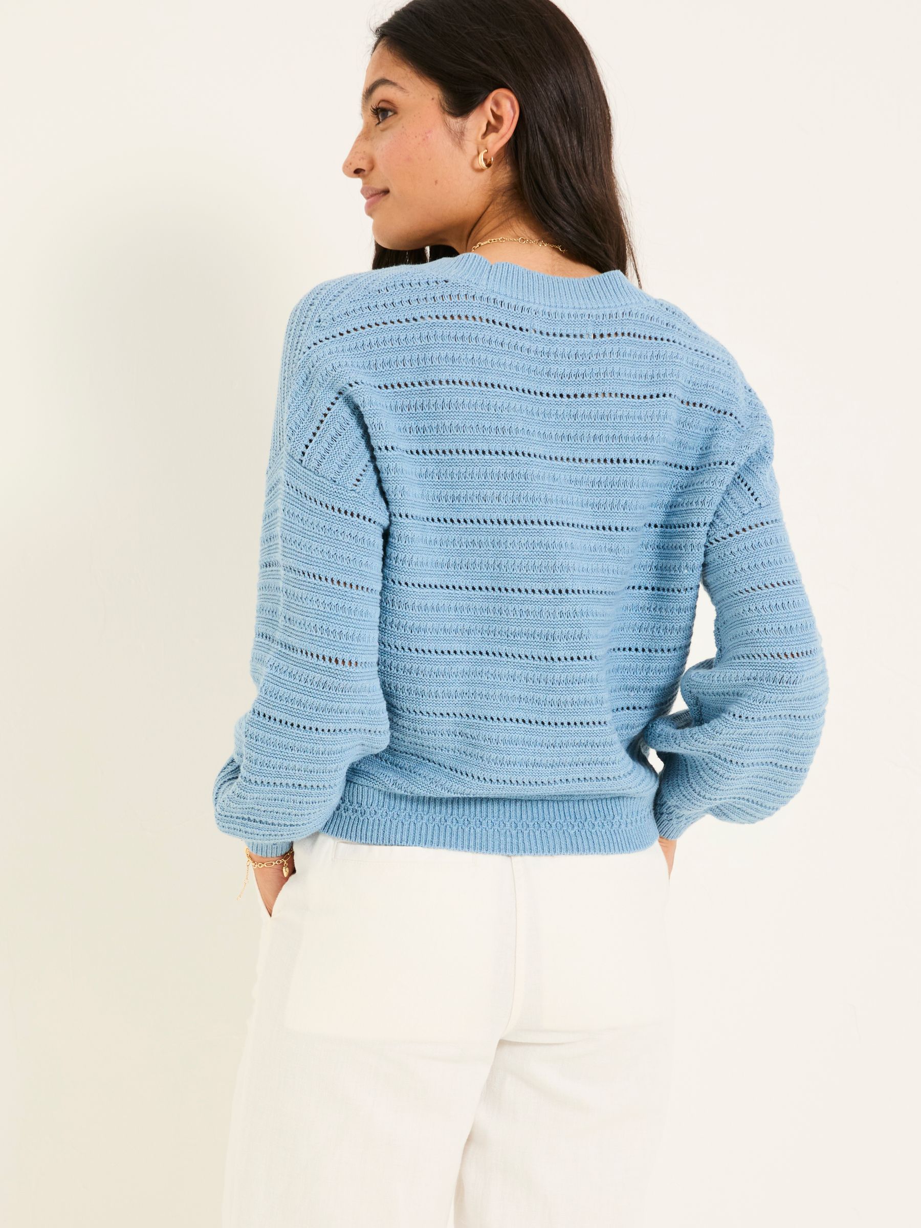 Annie Chambray Blue Knitted Cardigan - Image 2 of 6