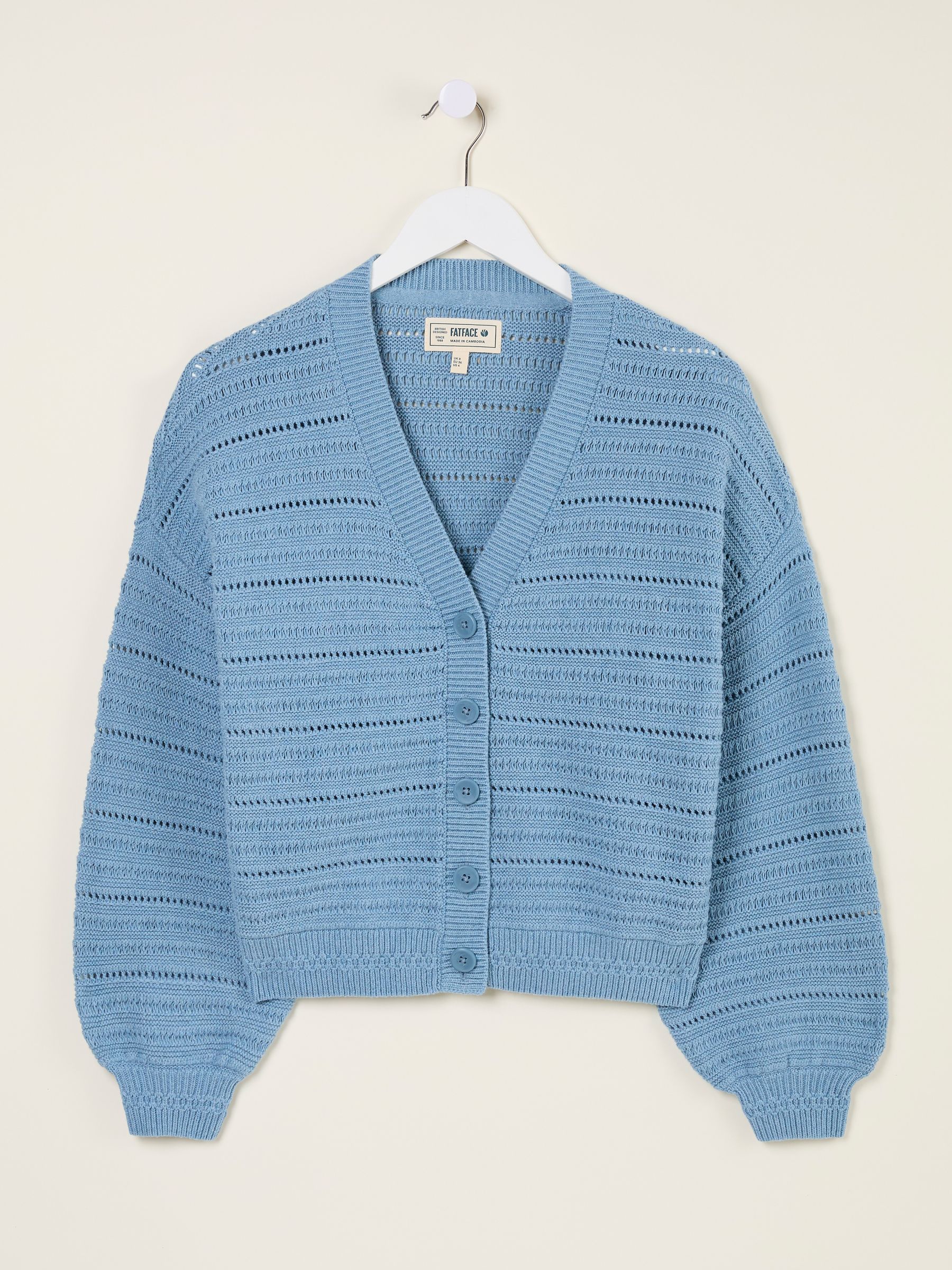 Annie Chambray Blue Knitted Cardigan - Image 6 of 6