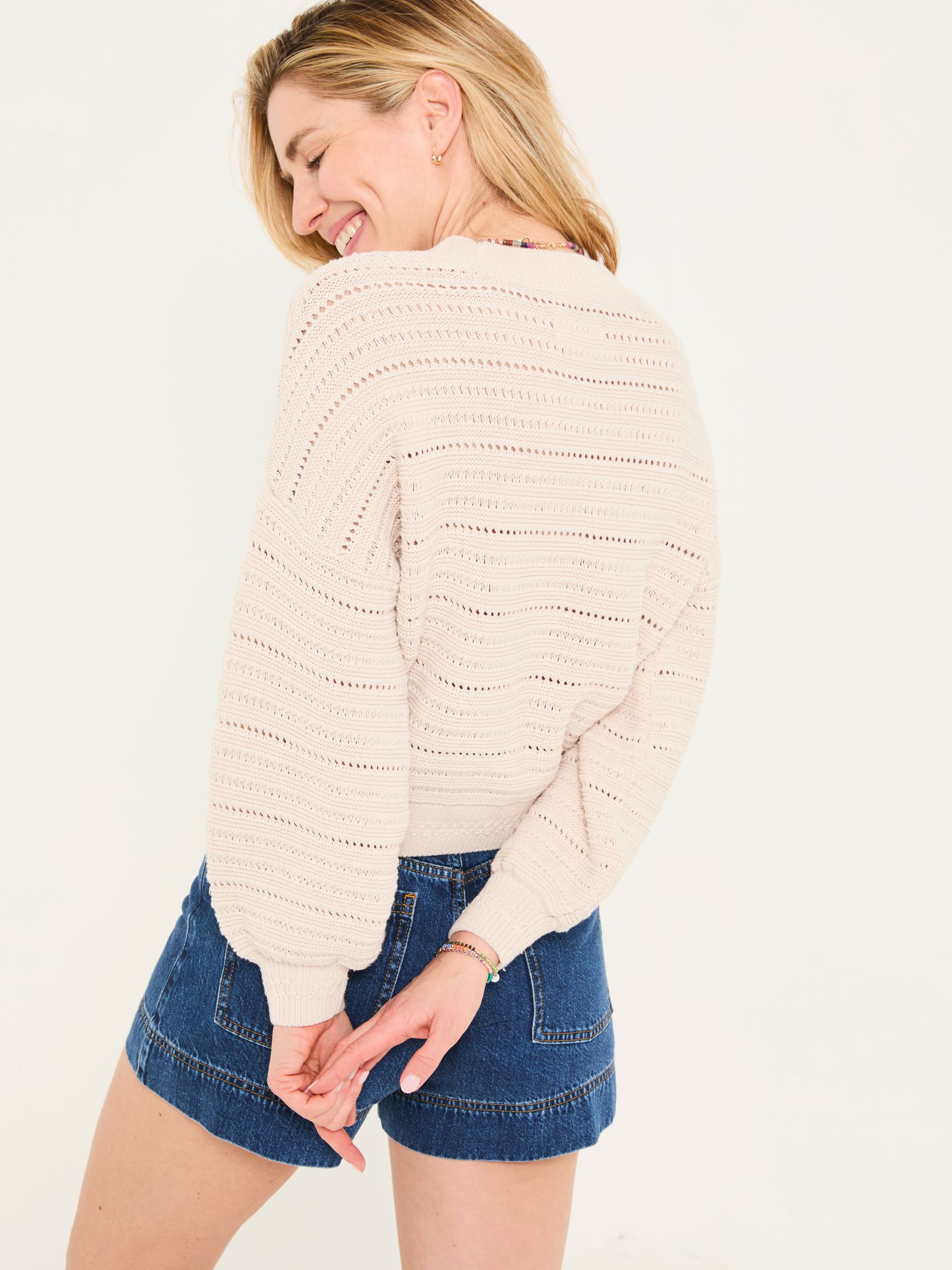Annie Natural Knitted Cardigan - Image 2 of 9