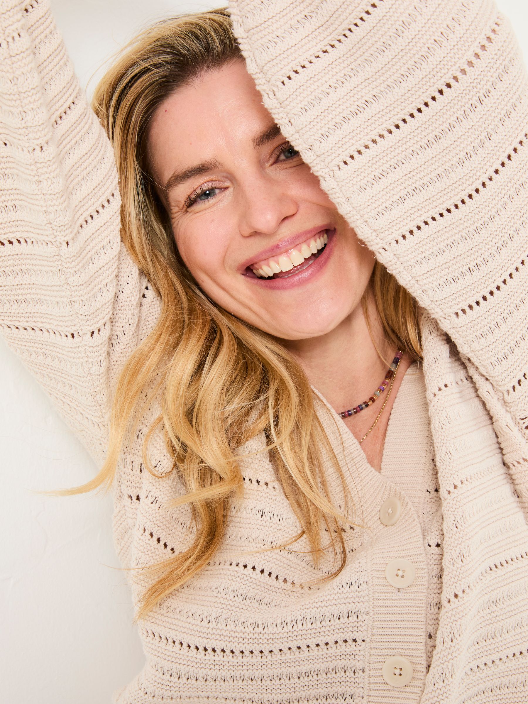 Annie Natural Knitted Cardigan - Image 4 of 9
