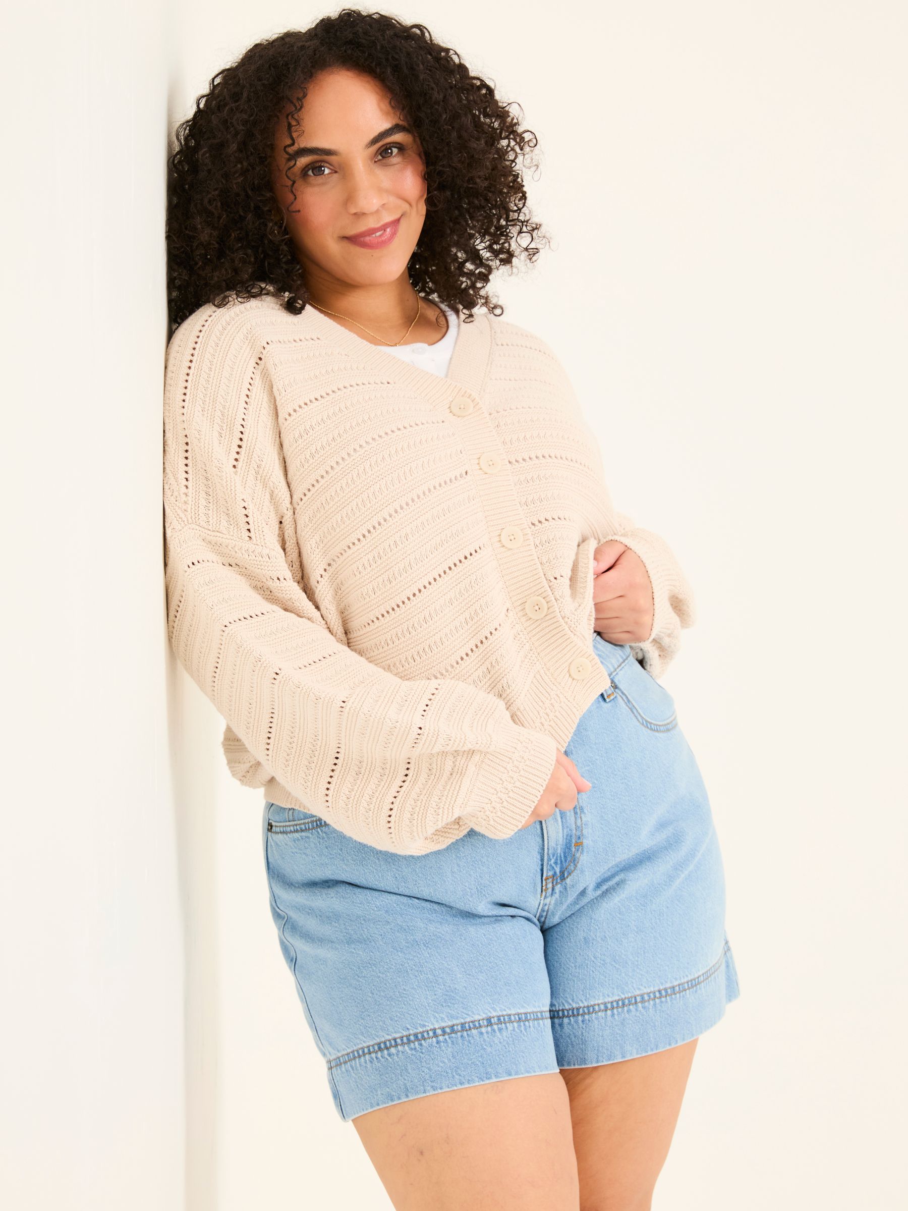 Annie Natural Knitted Cardigan - Image 5 of 9