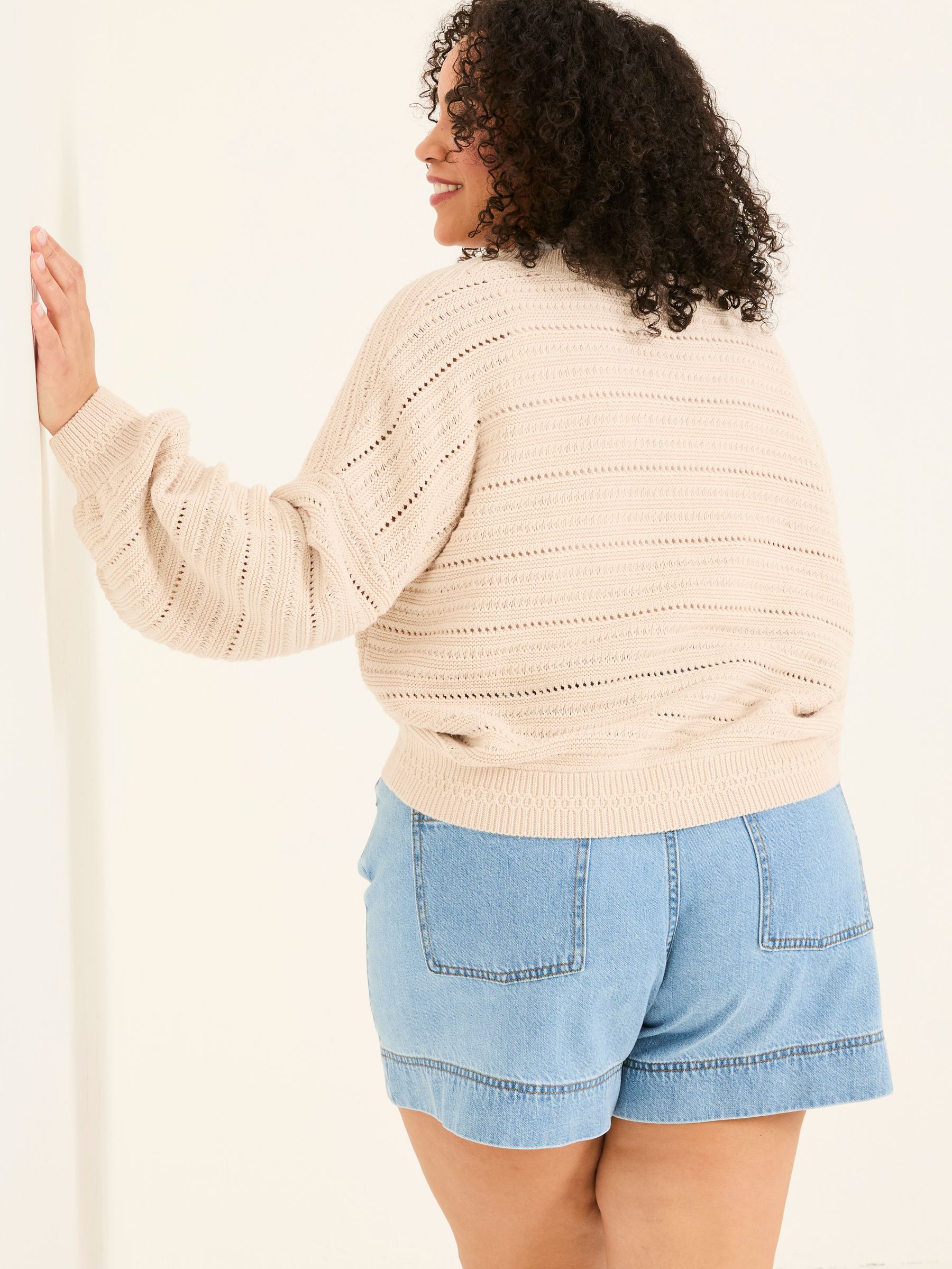 Annie Natural Knitted Cardigan - Image 6 of 9