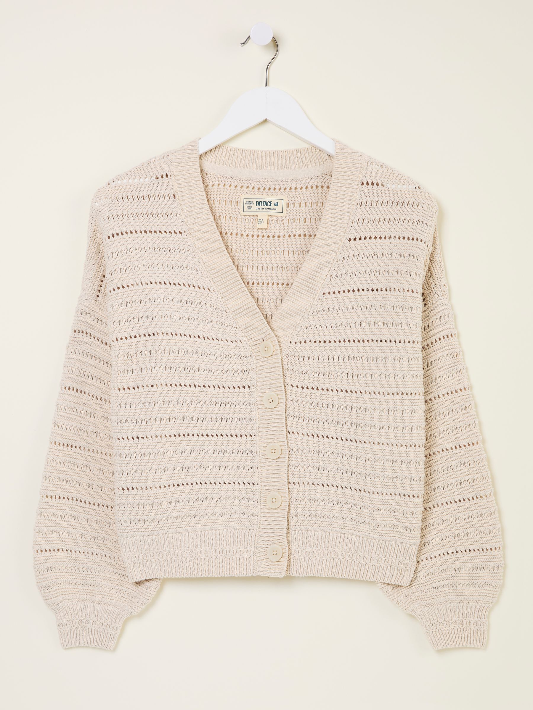 Annie Natural Knitted Cardigan - Image 9 of 9