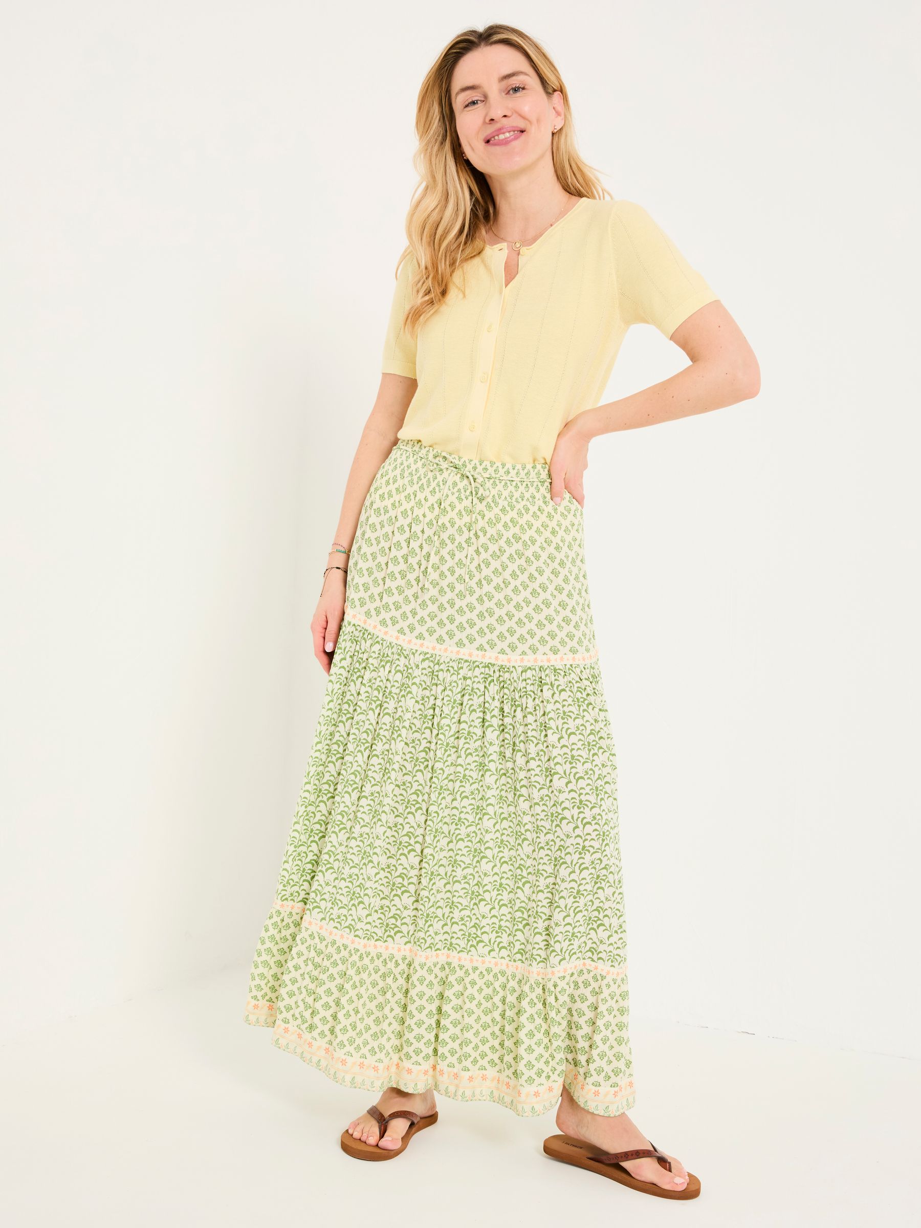 Lili Yellow Laundered Short Sleeve Cardigan - Image 3 of 5