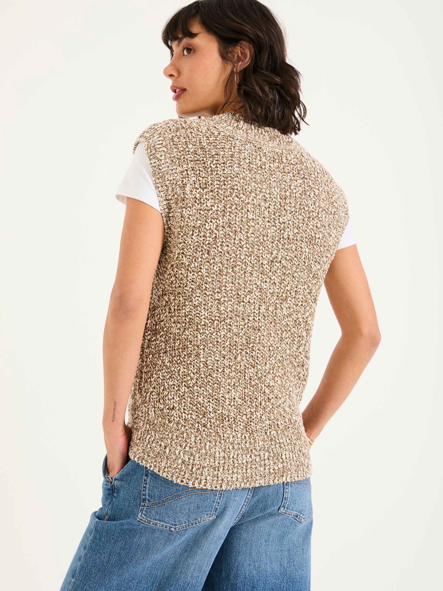 Ari Natural Knitted Tape Yarn Tank - Image 2 of 6