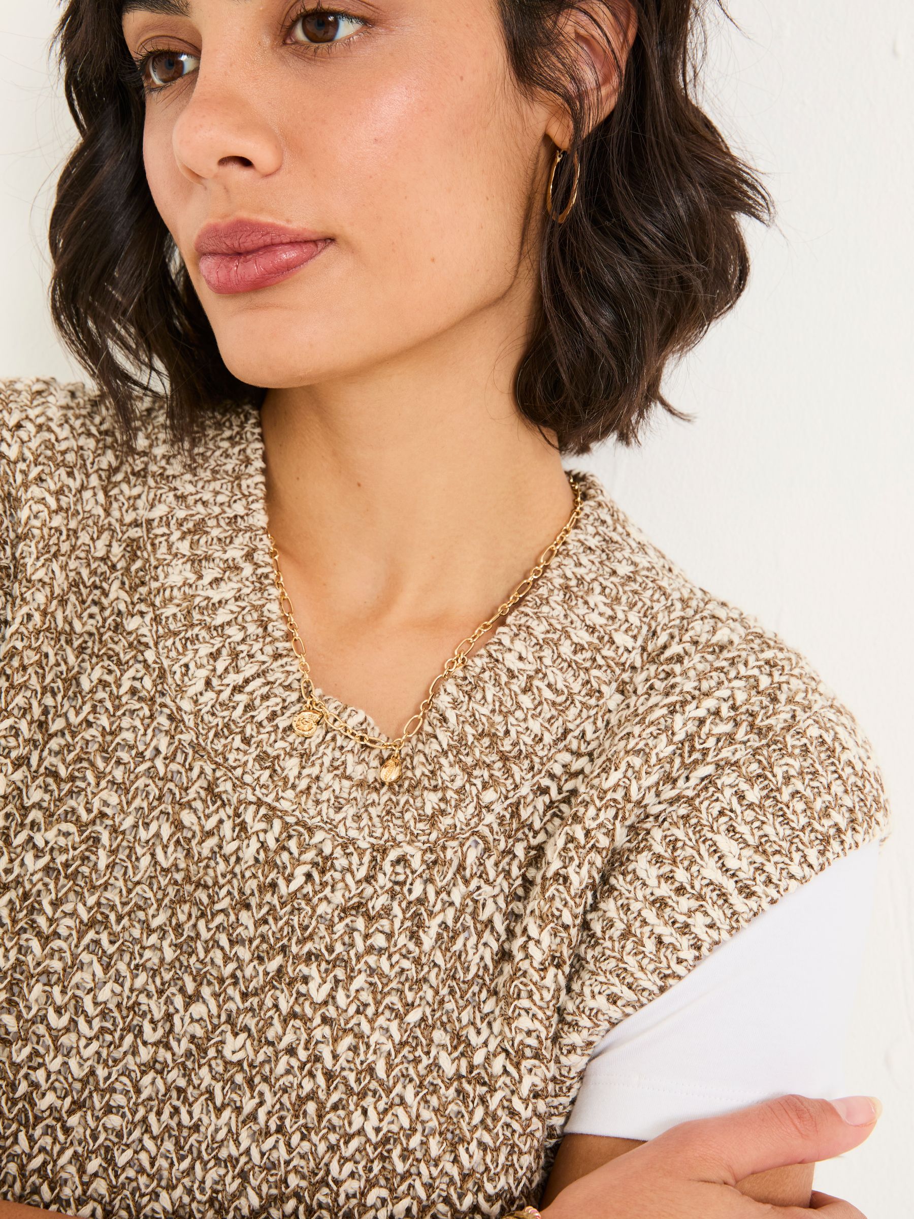 Ari Natural Knitted Tape Yarn Tank - Image 5 of 6