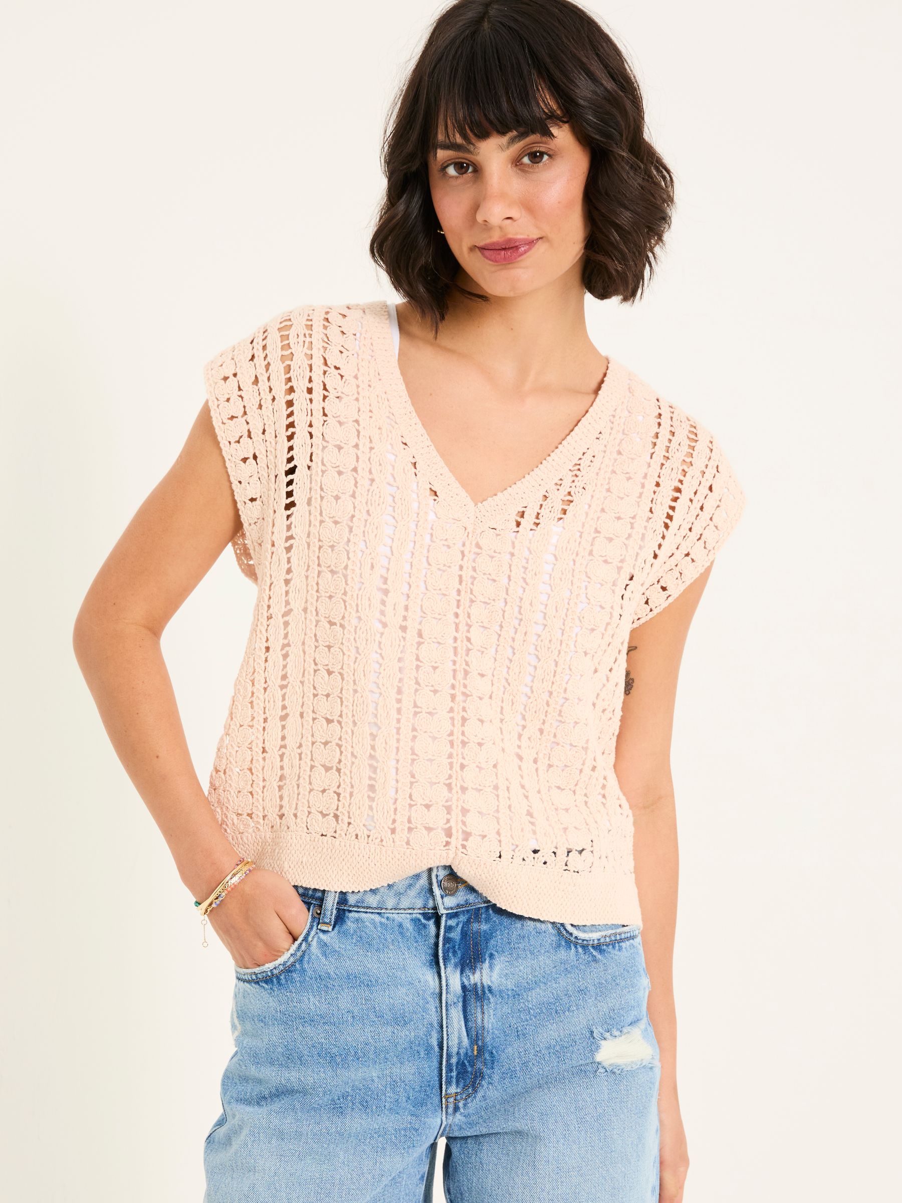 Florence Rose Pink Knitted Tank - Image 2 of 13