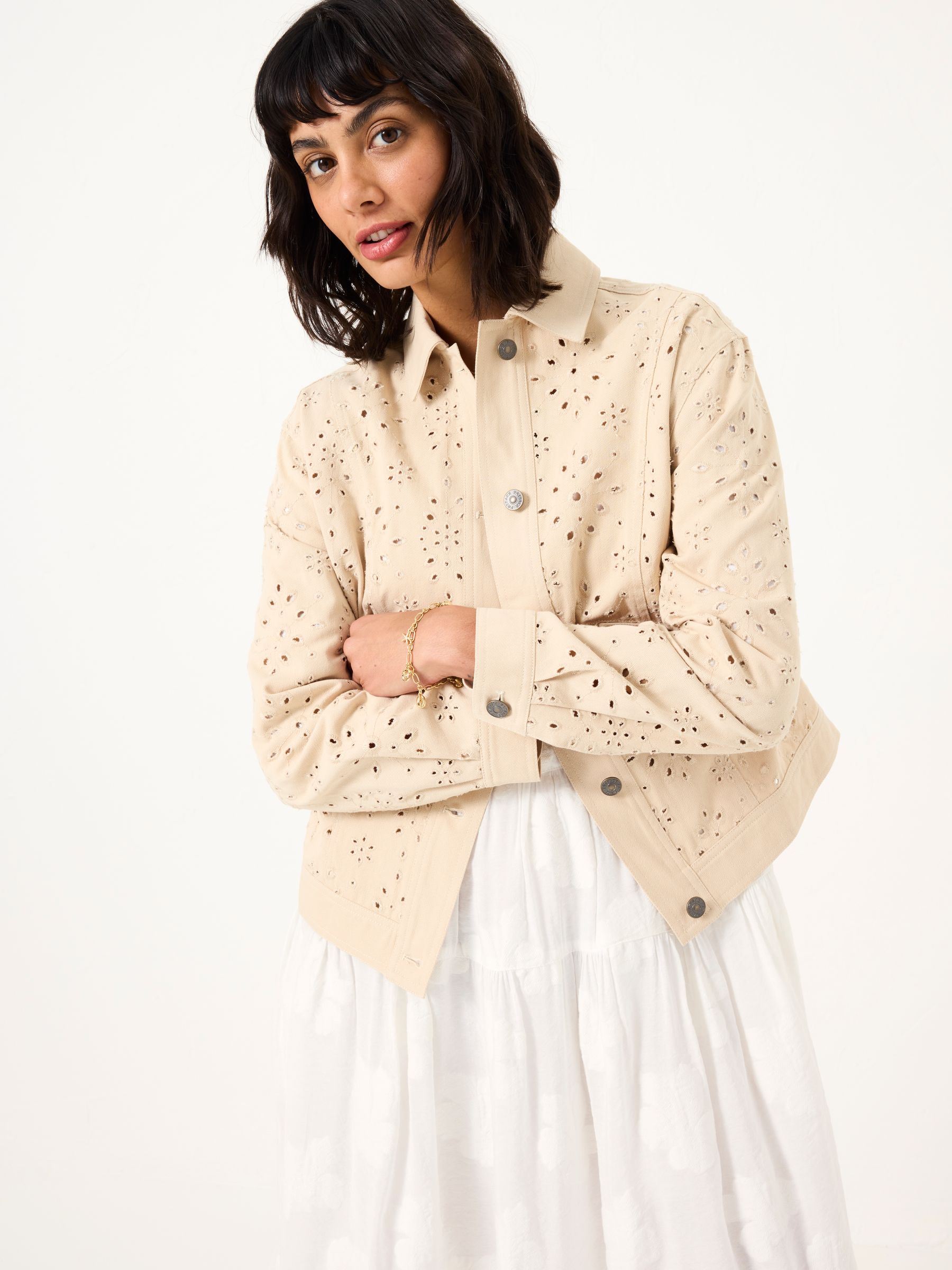 Hazel Dark Natural Hazel Broderie Jacket - Image 2 of 6