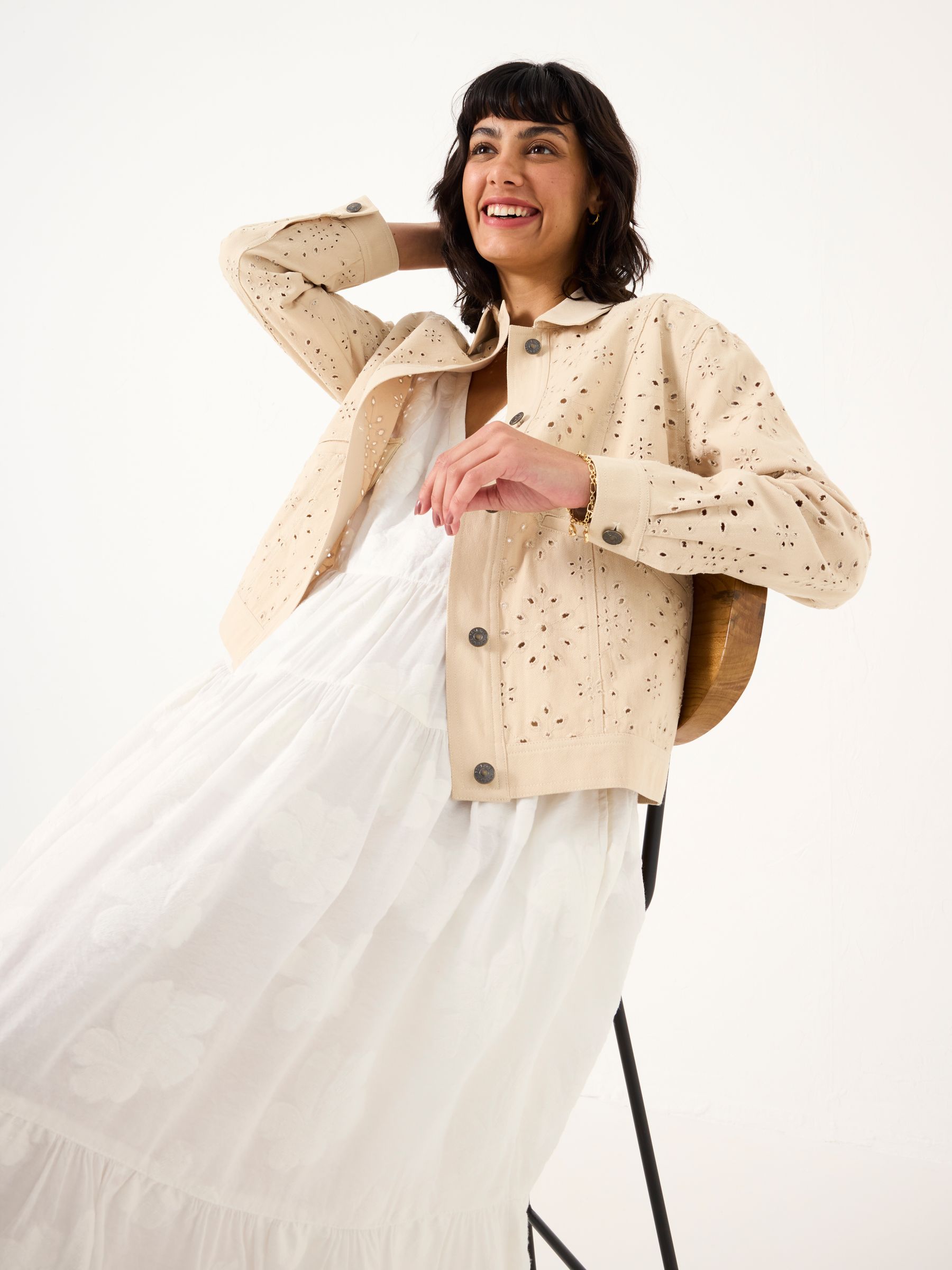 Hazel Dark Natural Hazel Broderie Jacket - Image 4 of 6