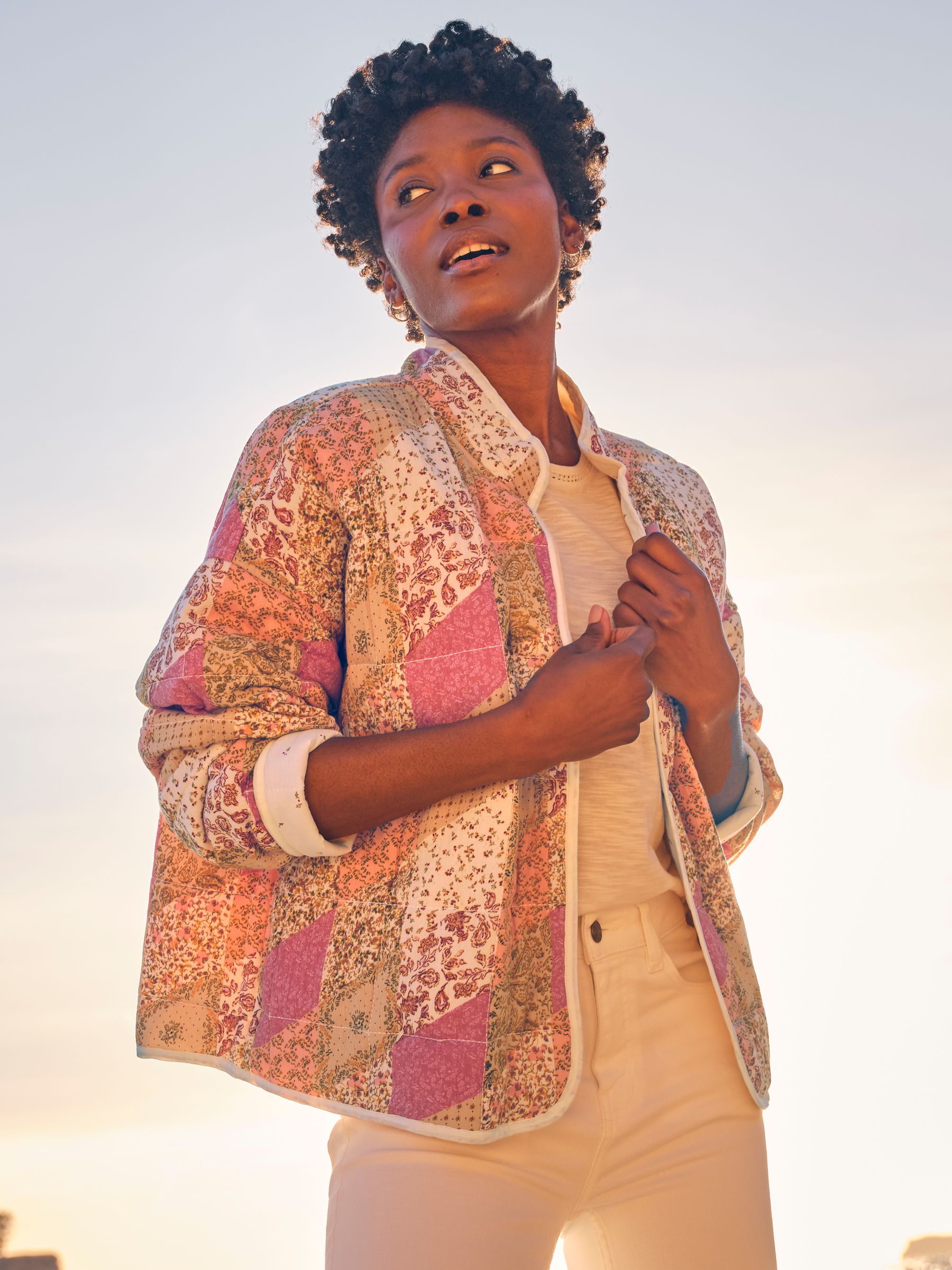 Evie Multi Quilted Patchwork Jacket - Image 1 of 8