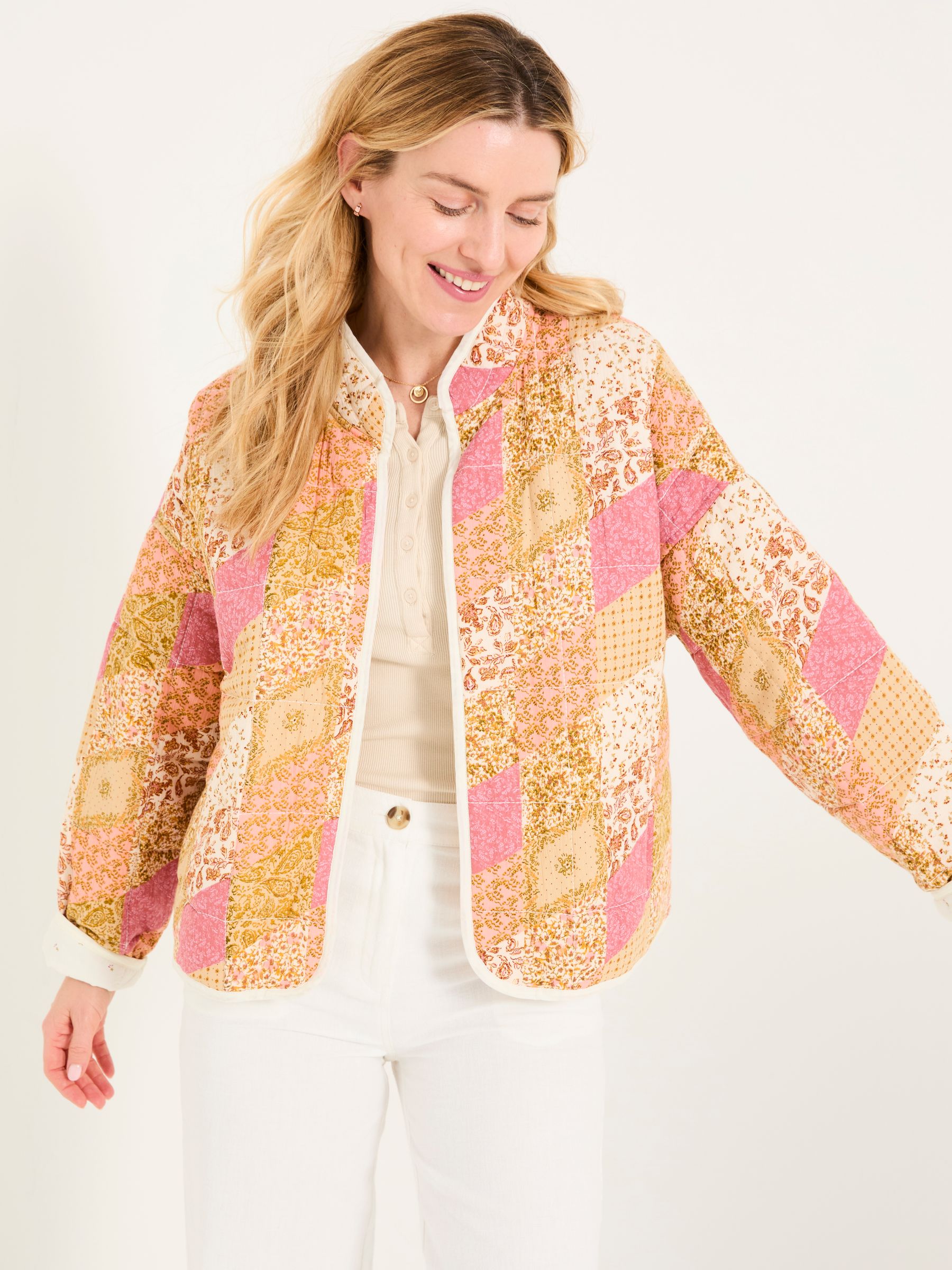 Evie Multi Quilted Patchwork Jacket - Image 2 of 8
