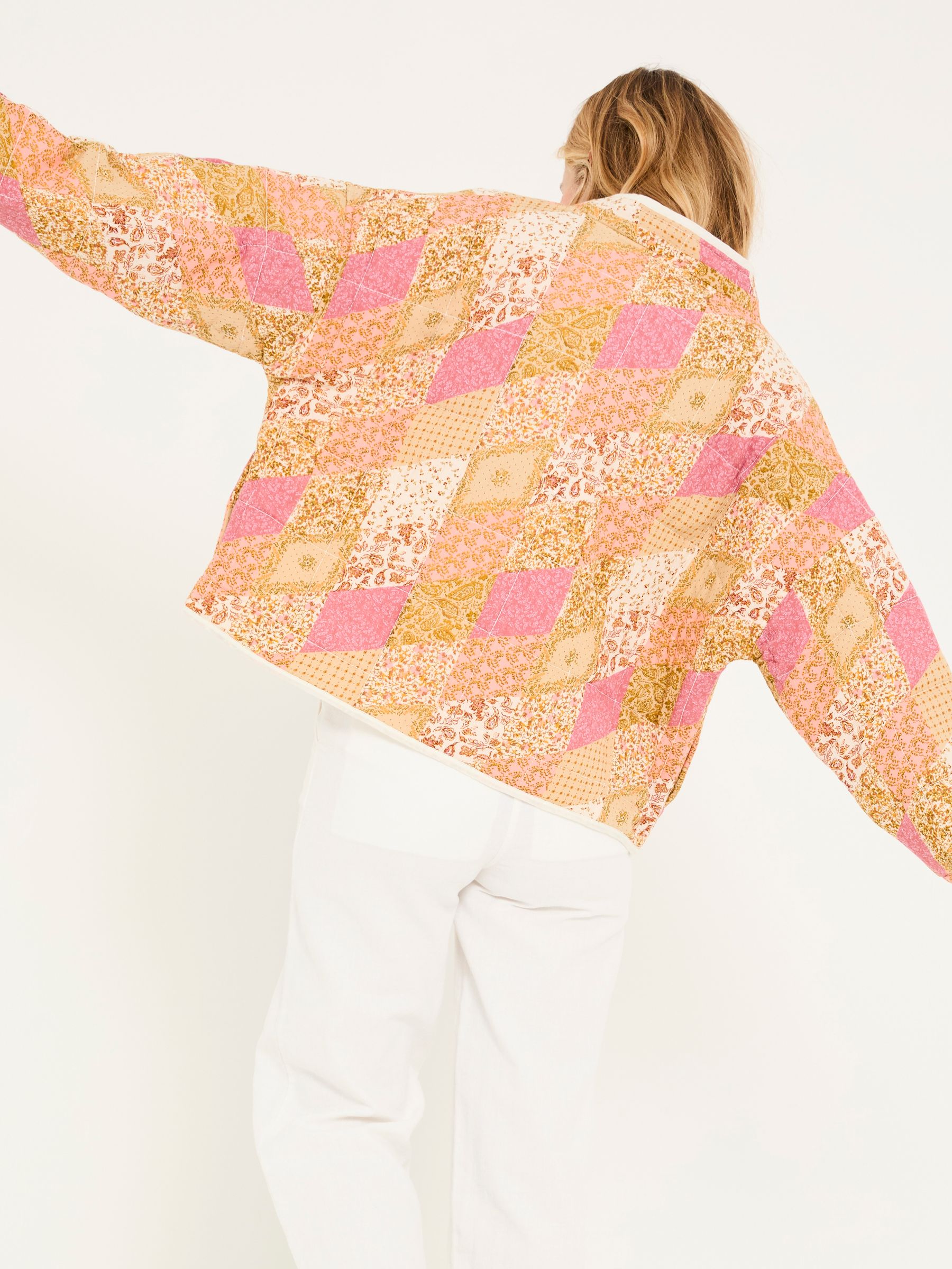Evie Multi Quilted Patchwork Jacket - Image 3 of 8