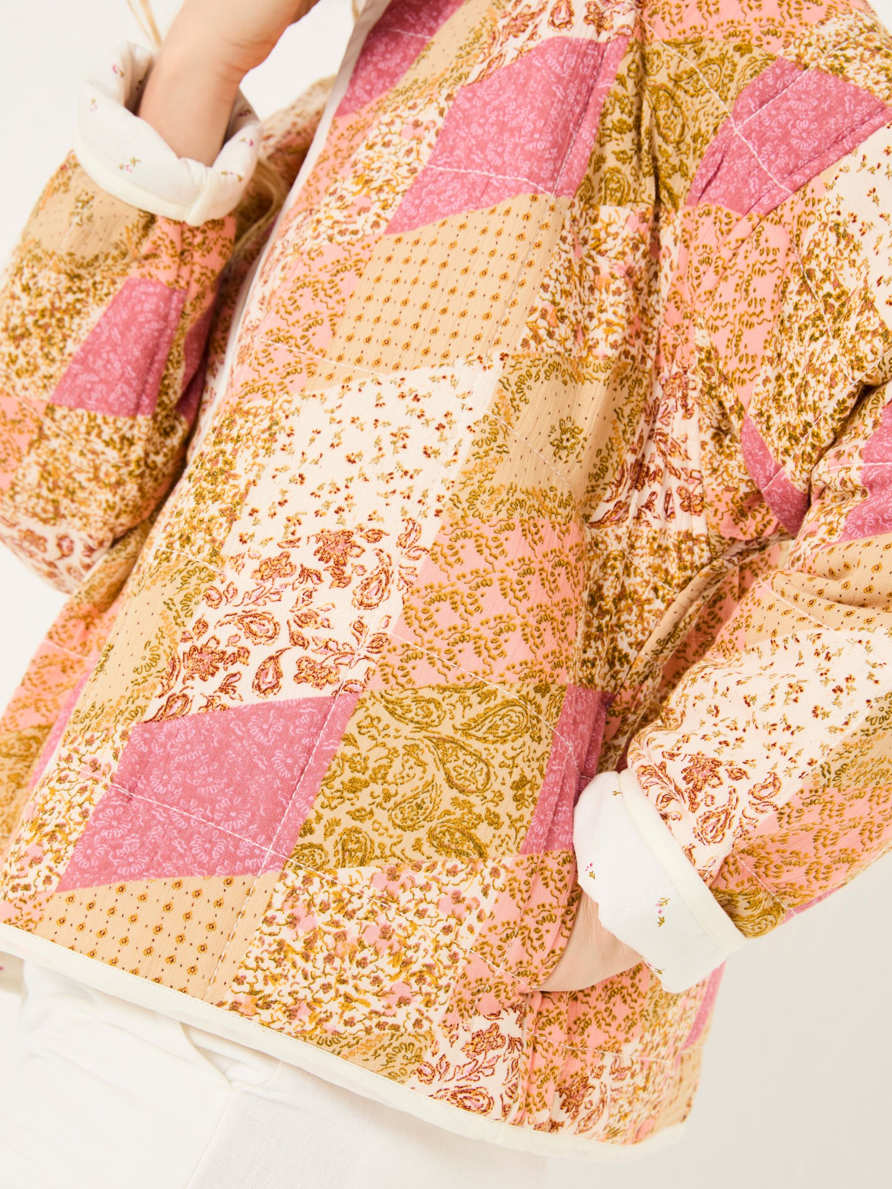 Evie Multi Quilted Patchwork Jacket - Image 7 of 8