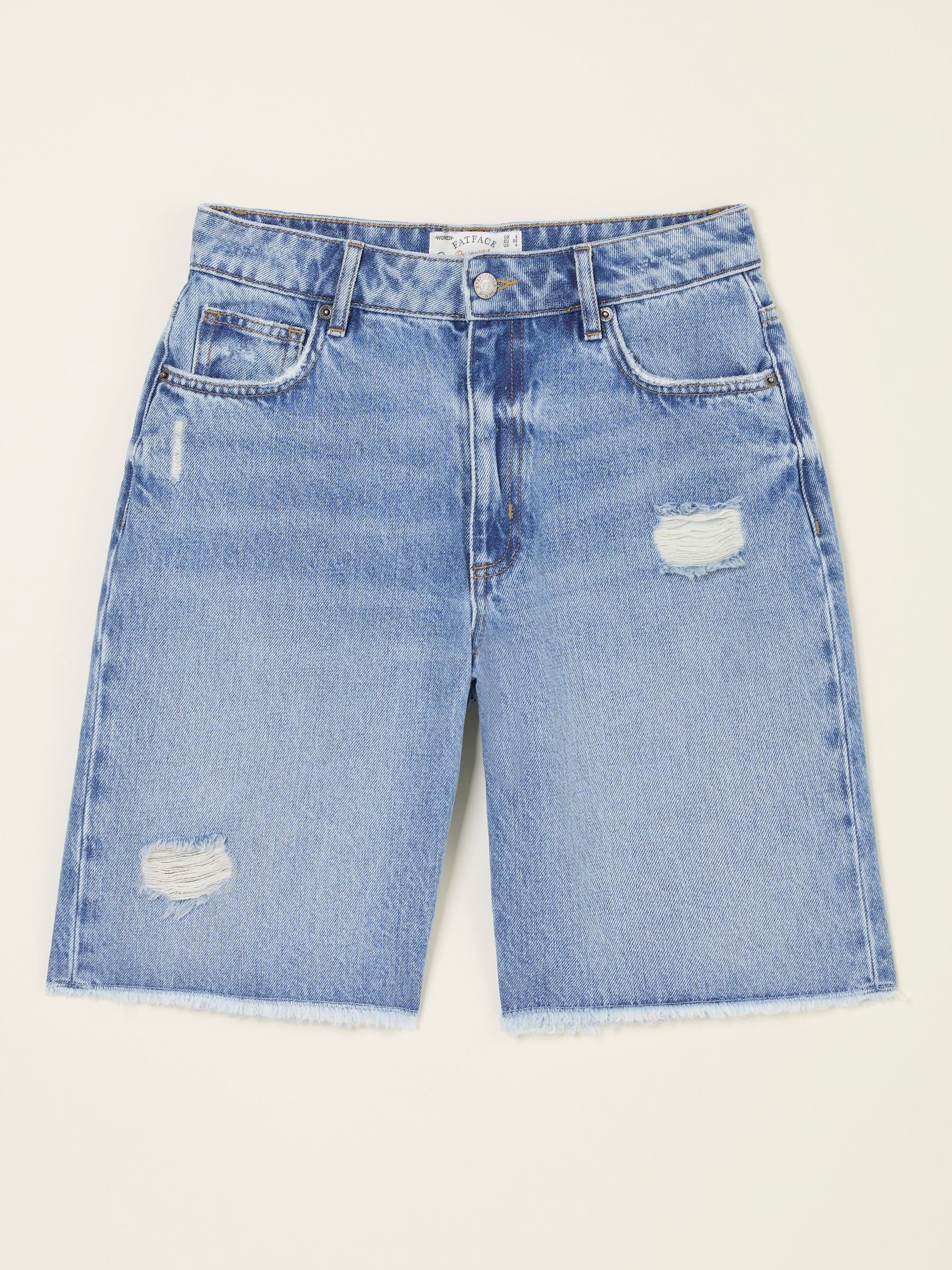 Light Blue Denim Long Denim Shorts - Image 7 of 7